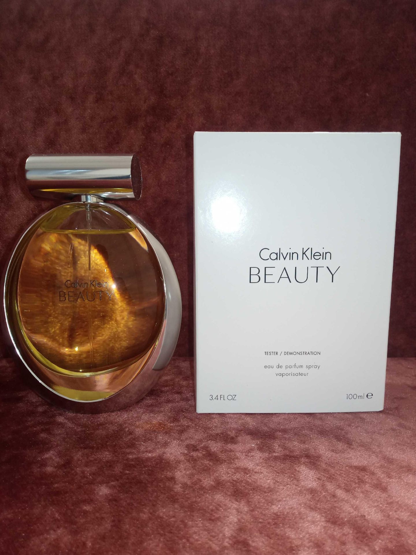 RRP £30 Boxed Unused Ex-Display Tester Bottle Of Calvin Klein 100Ml Beauty Edp Natural Spray
