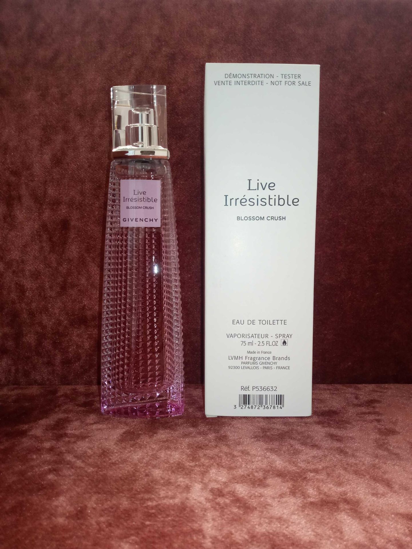 RRP £75 Boxed Unused Ex-Display Tester Bottle Of 75Ml Live Irresistable Blossom Crush Edt Natural