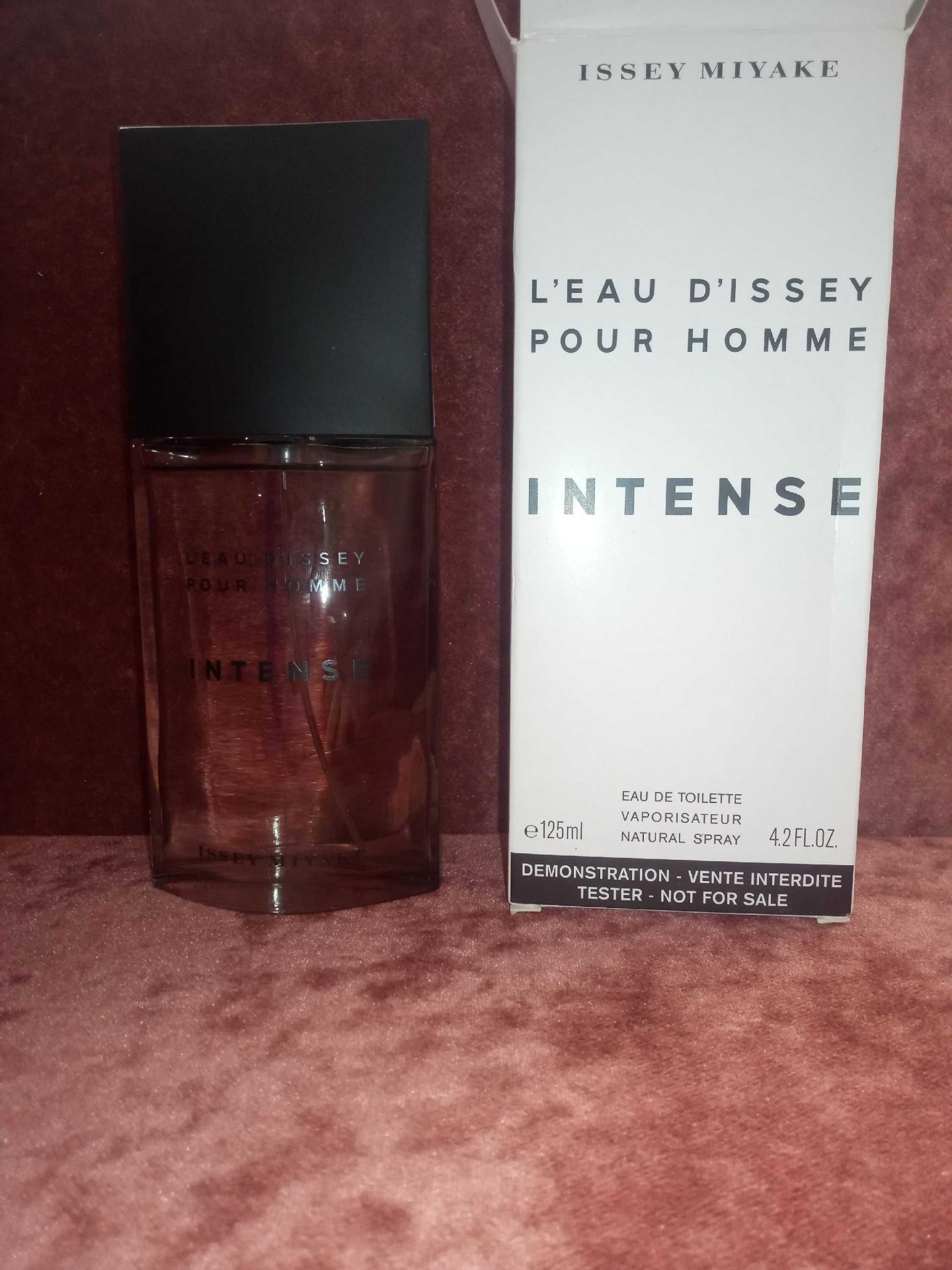 RRP £60 Boxed Unused Ex-Display Tester Bottle Of Issey Miyake L'Eau D'Issey Pour Homme Intense 125Ml
