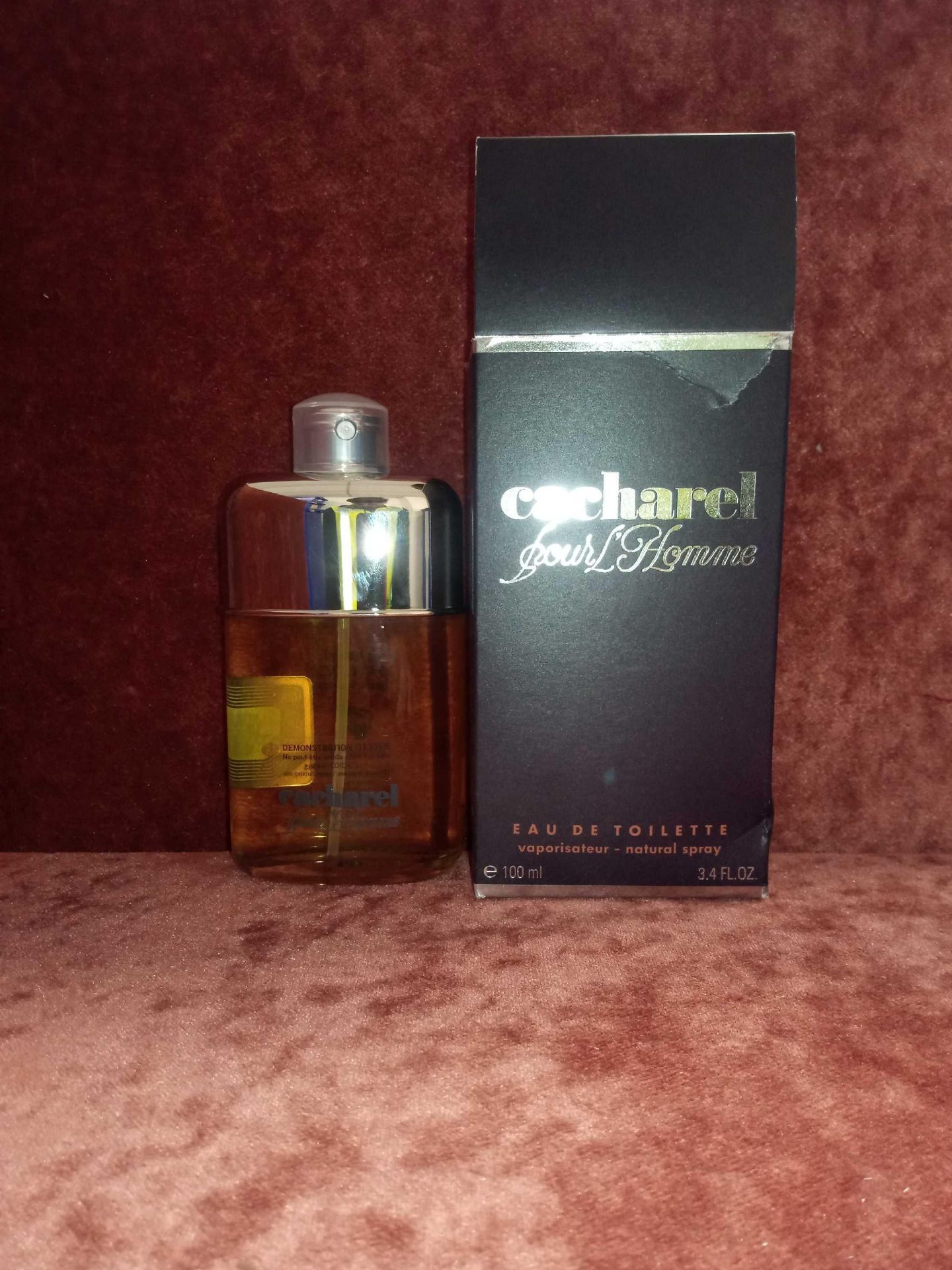 RRP £70 Boxed Unused Ex-Display Tester Bottle Of Cacharel Pour Homme 100Ml Edt Natural Spray Vaporis