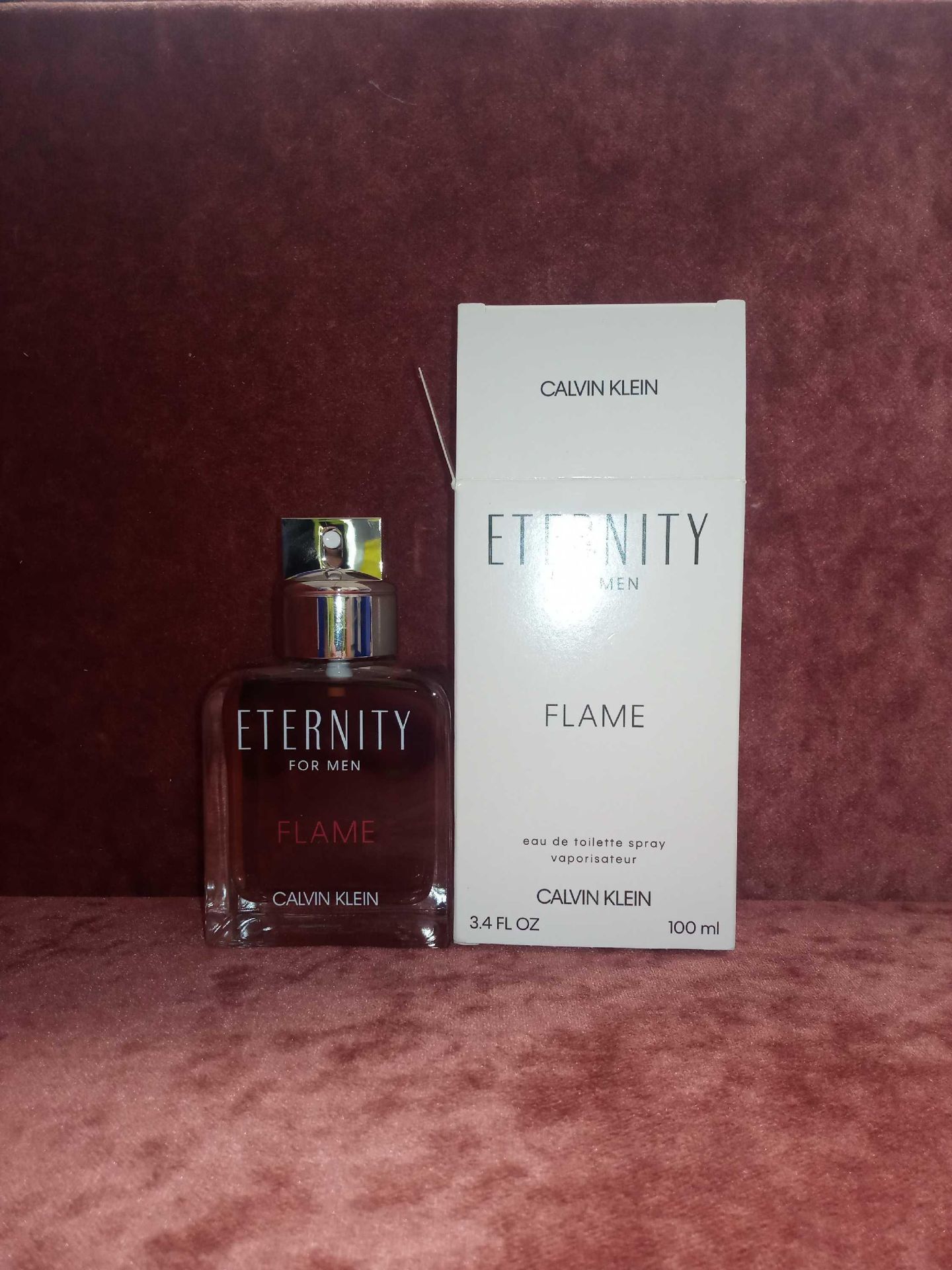 RRP £60 Boxed Unused Ex-Display Tester Bottle Of Eternity Flame For Men Calvin Klein 100Ml Natural S