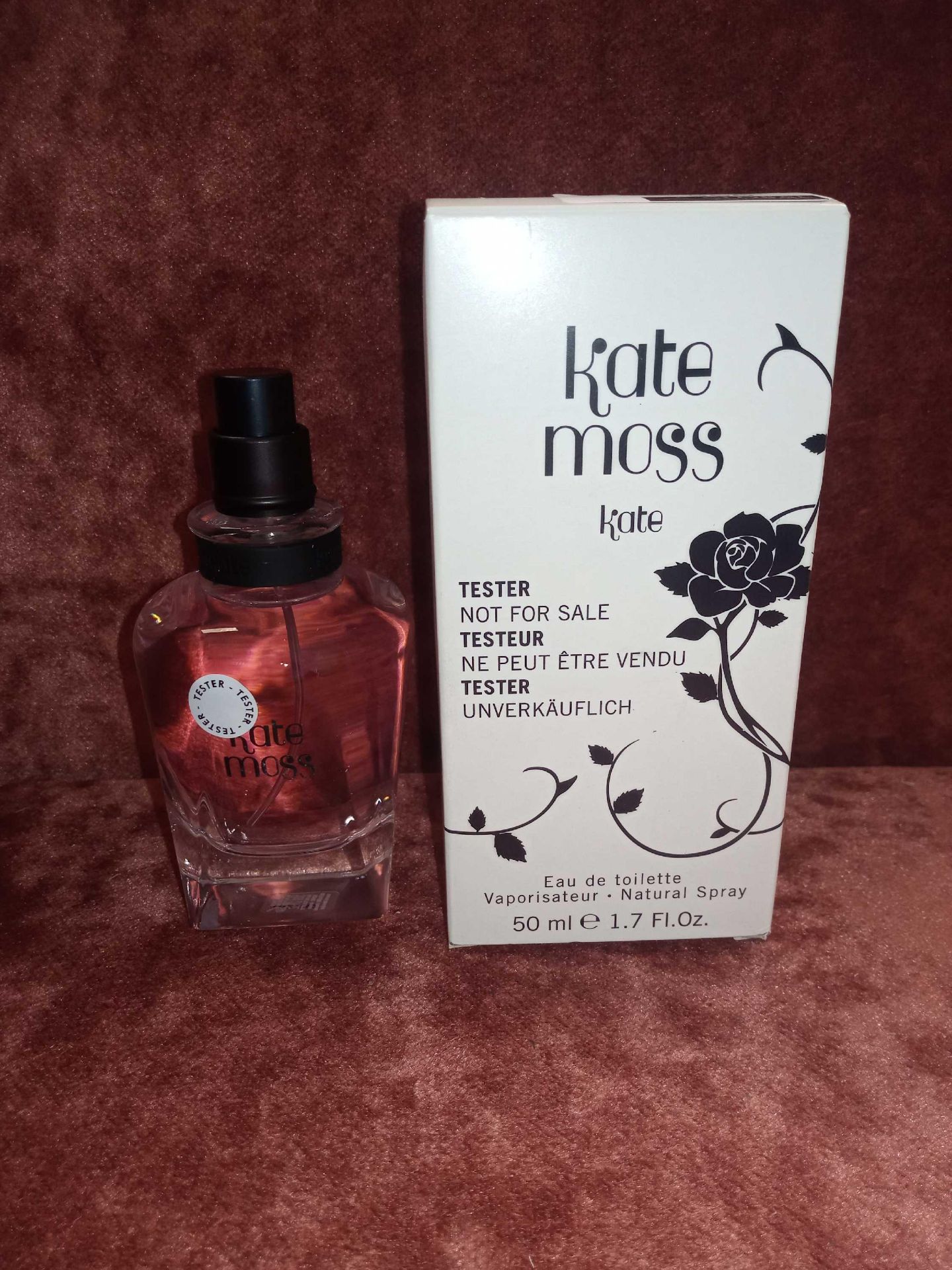 RRP £50 Boxed Unused Ex-Display Tester Bottle Of Kate Moss 50Ml Edt Natural Spray Vaporisateur (