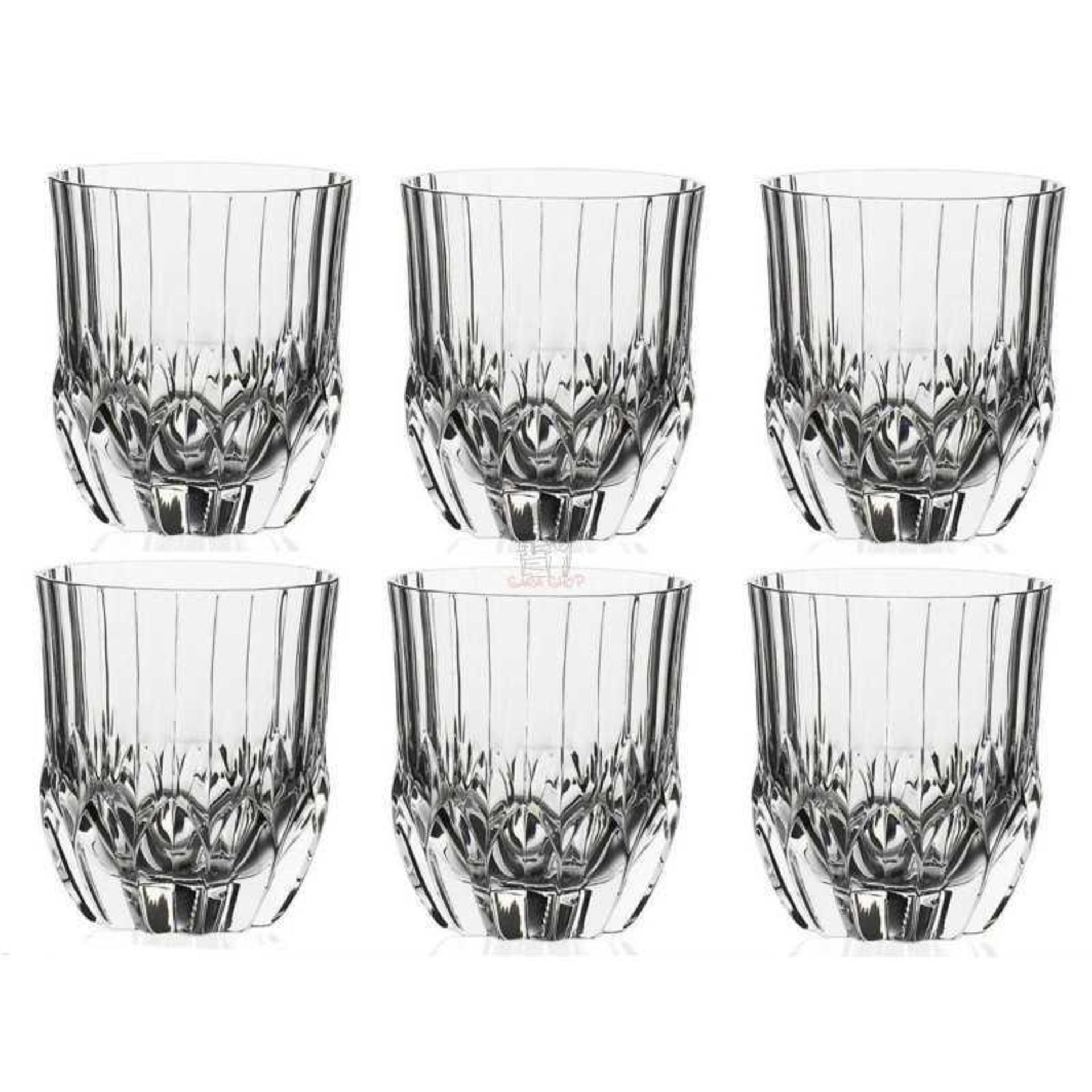 RRP £100 Lot To Contain 2 Boxed Cristalleria Italiana Adagio Set Of Six Italian Designer Spirit Tumb