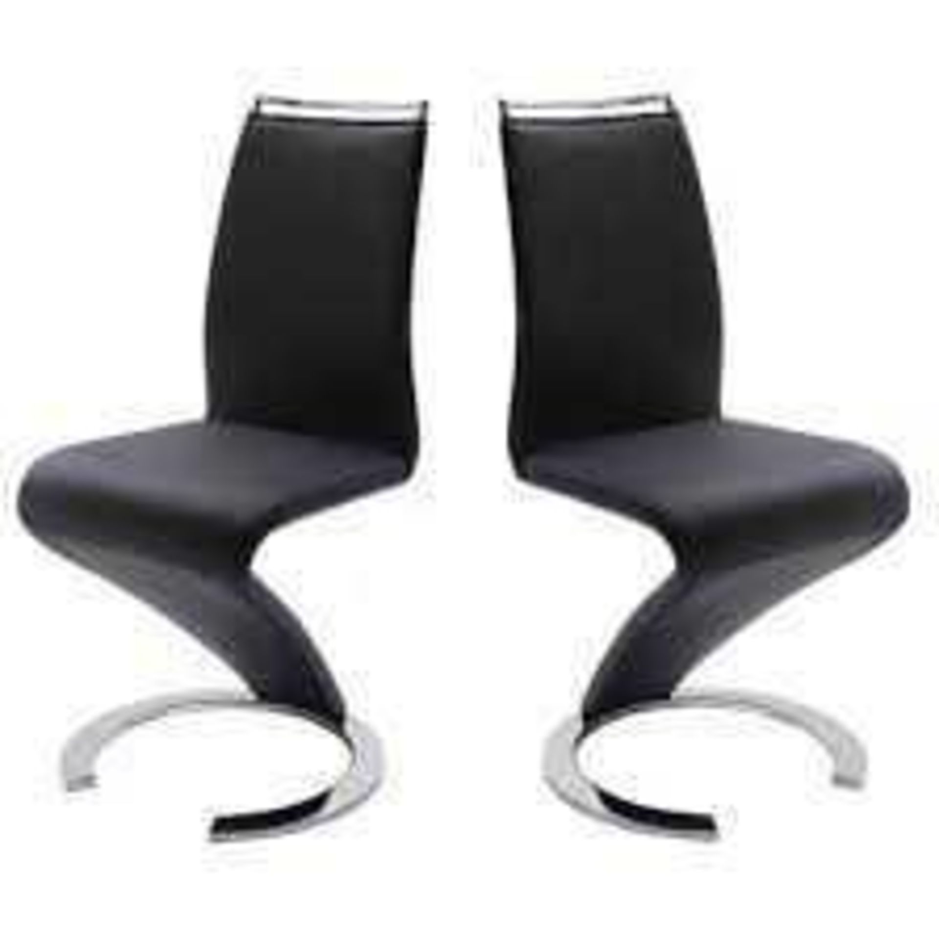 RRP £200. Boxed Summer Z Chair Set Of 2 - Black
