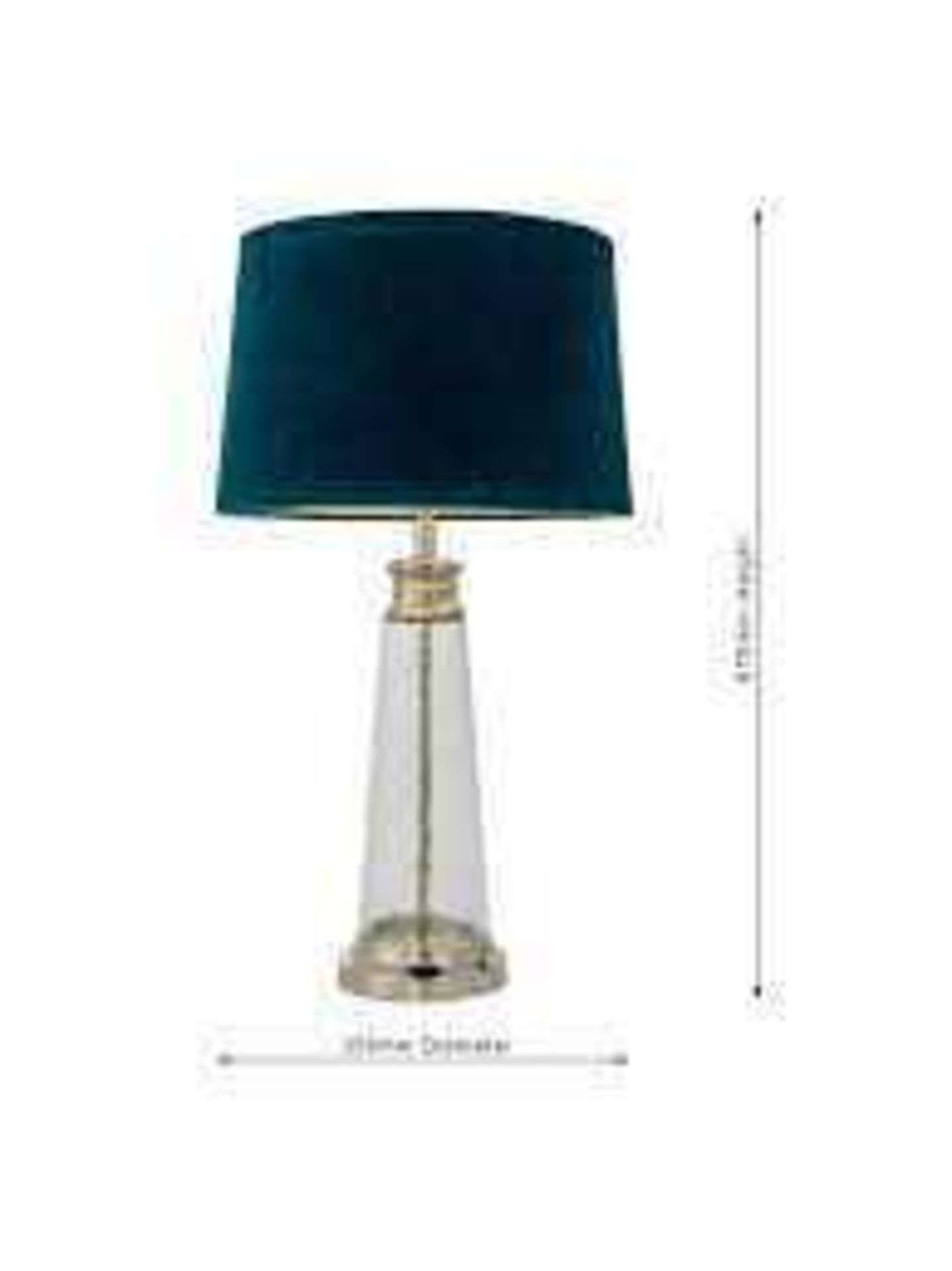 RRP £210 Boxed Endon Lighting Bay Lighting Sienna Glass Table Lamp Clear (4205690)