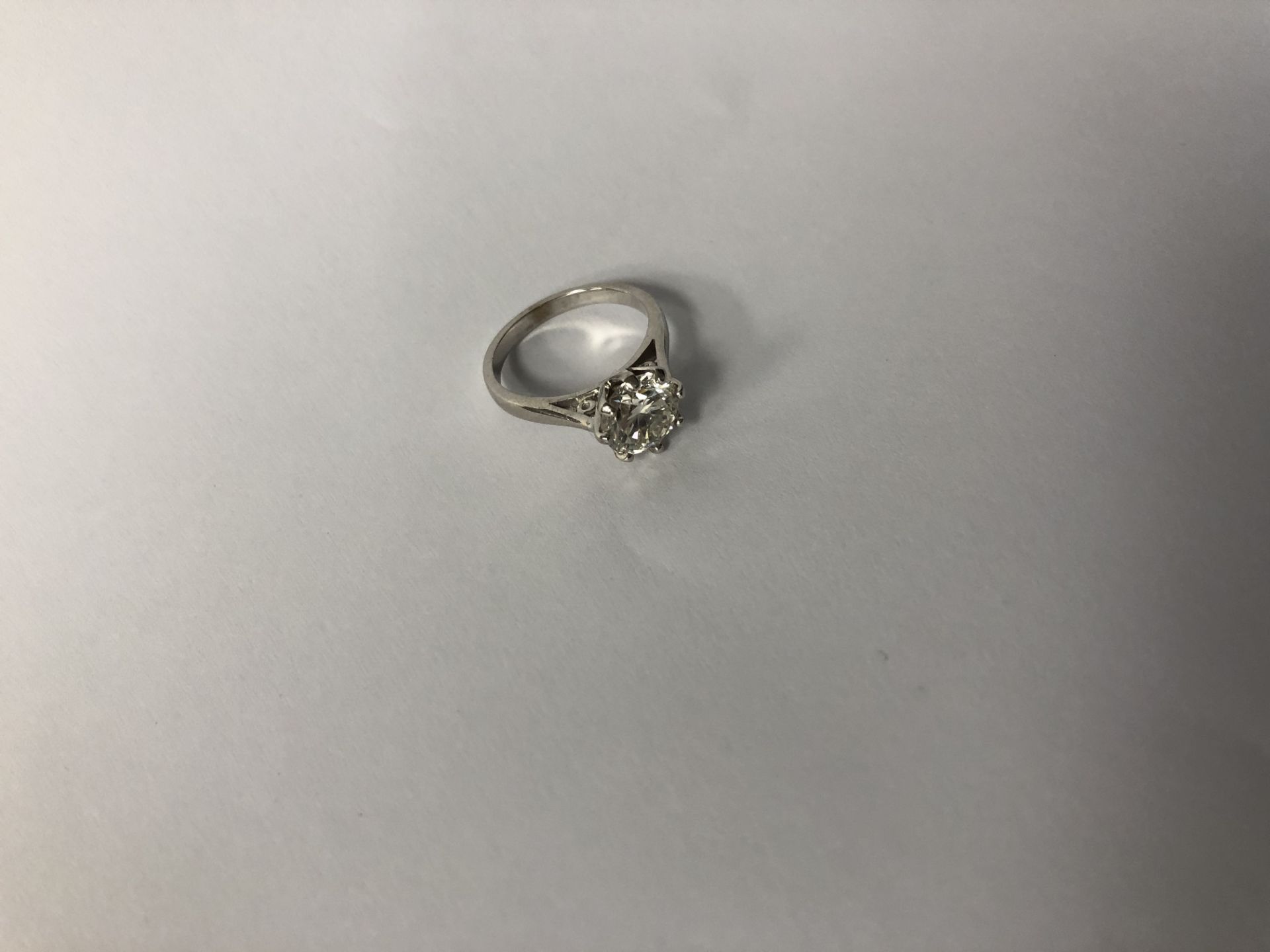 RRP £25,000 White Gold Brilliant Cut 18 Carat Diamond Single Stone Ring Clarity Si , Colour H , Diam - Image 2 of 3