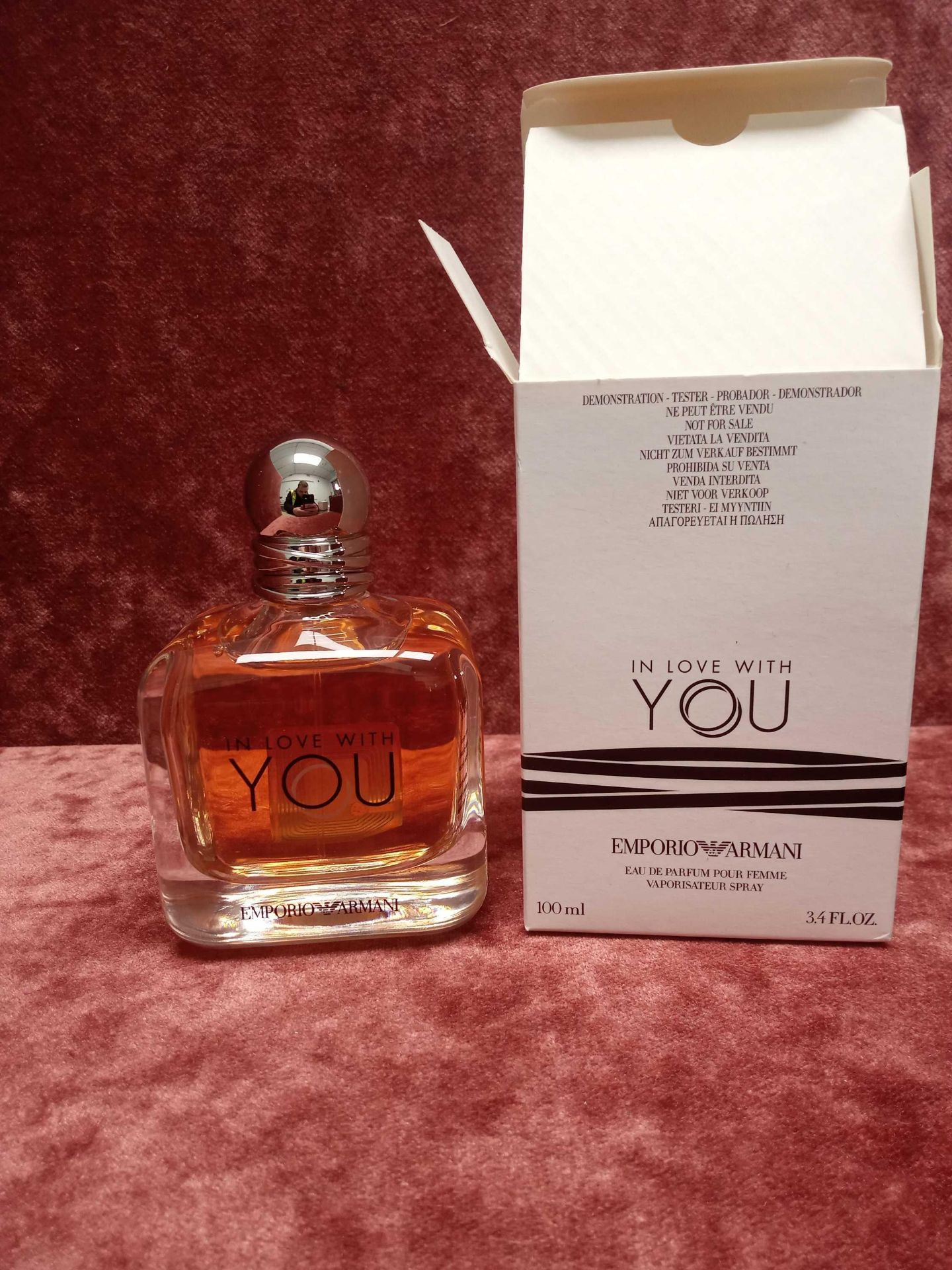 RRP £70 Boxed Full 100Ml Tester Bottle Of Emporio Armani In Love With You Perfume Spray