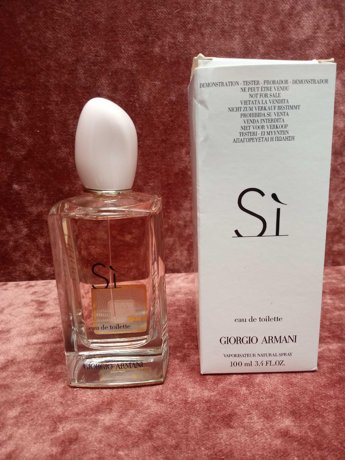 RRP £70 Boxed Full 100Ml Tester Bottle Of Giorgio Armani Si Edt Spray