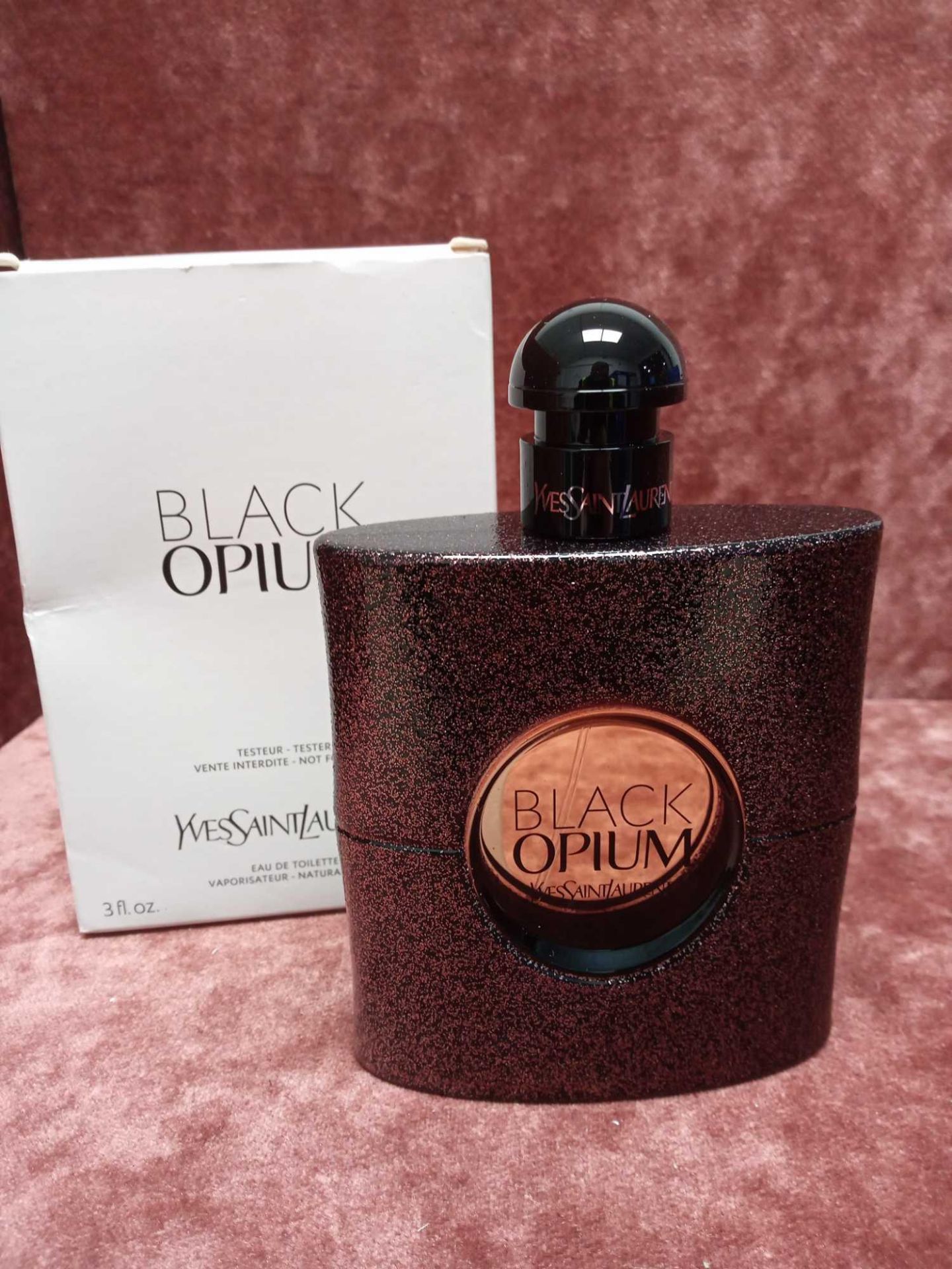 RRP £80 Boxed Full 90 Ml Tester Bottle Of Yves Saint Laurent Black Opium Edt Spray
