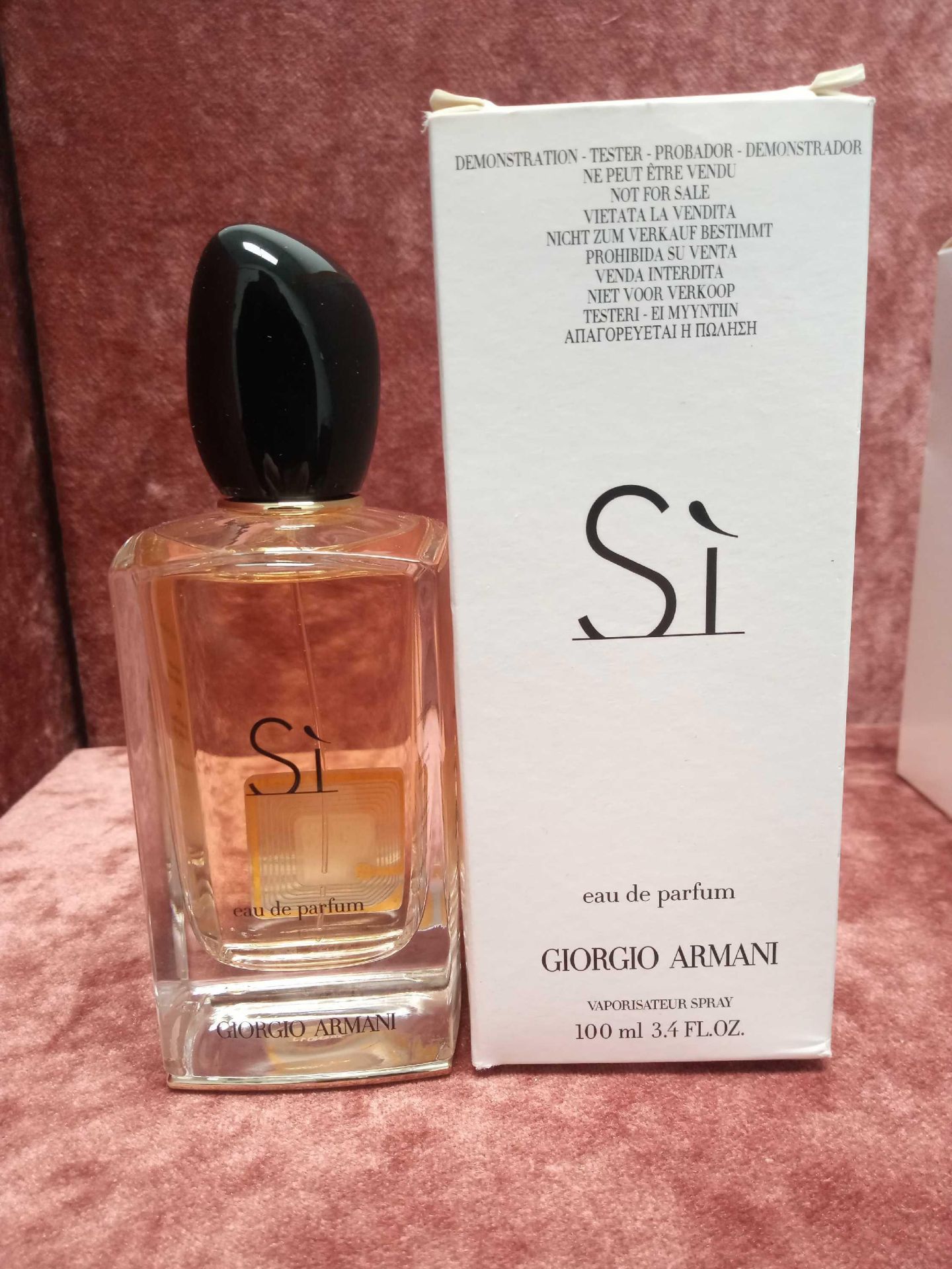 RRP £95 Boxed Full 100Ml Tester Bottle Of Giorgio Armani Si Eau De Perfume Spray