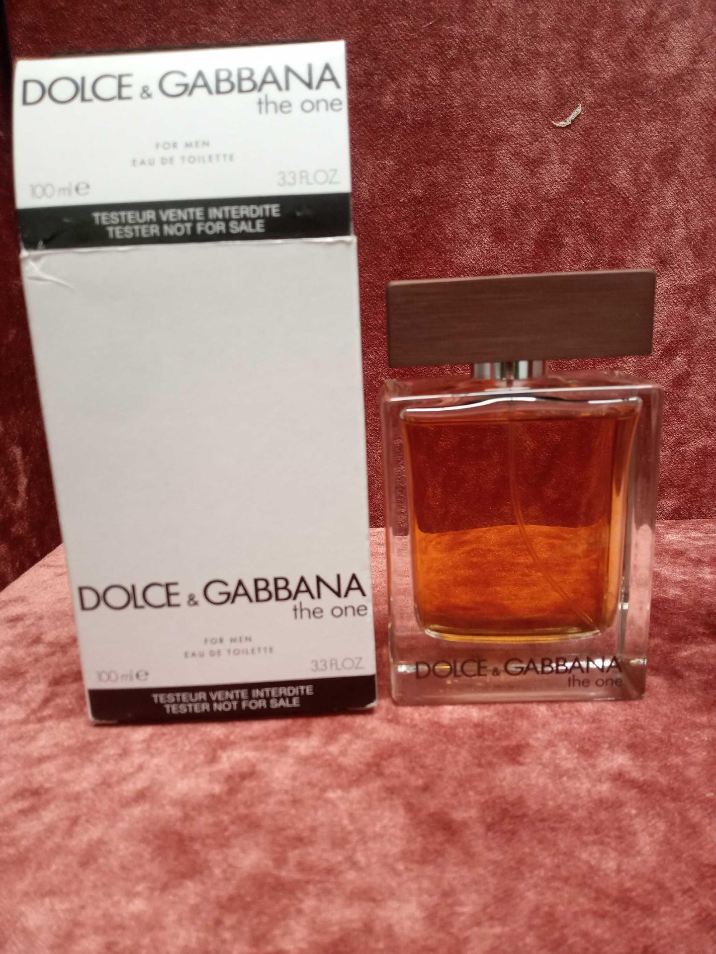 RRP £80 Boxed Full 100Ml Tester Bottle Of Dolce And Gabbana The One For Men Edt Spray