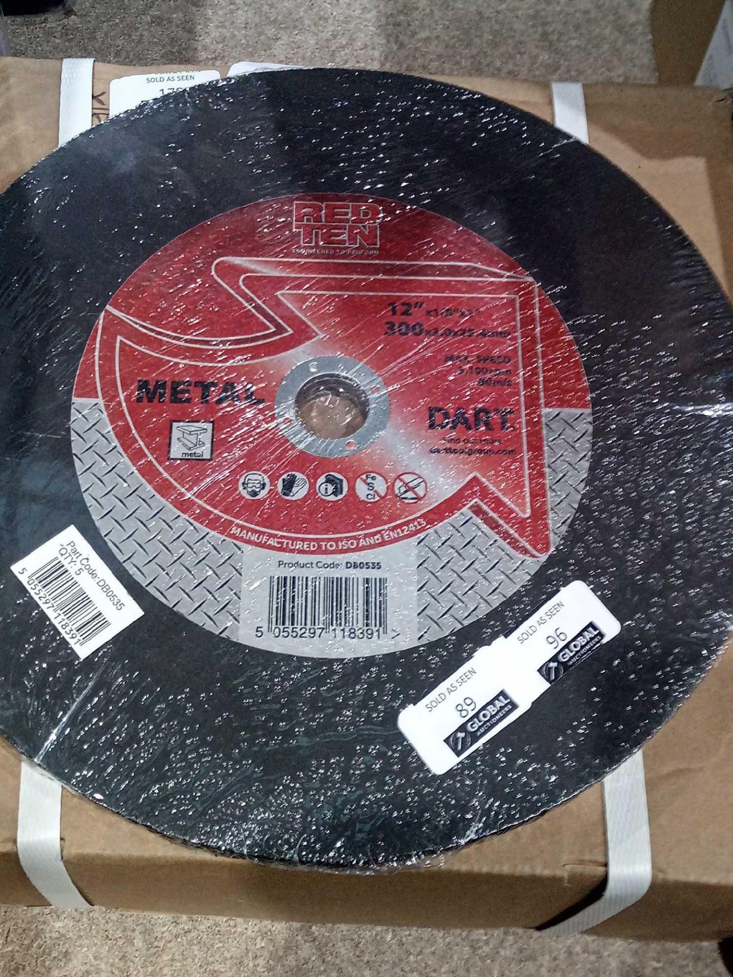 RRP £150 Lot To Contain 10 Brand New Red 10 Metal Abrasive Discs