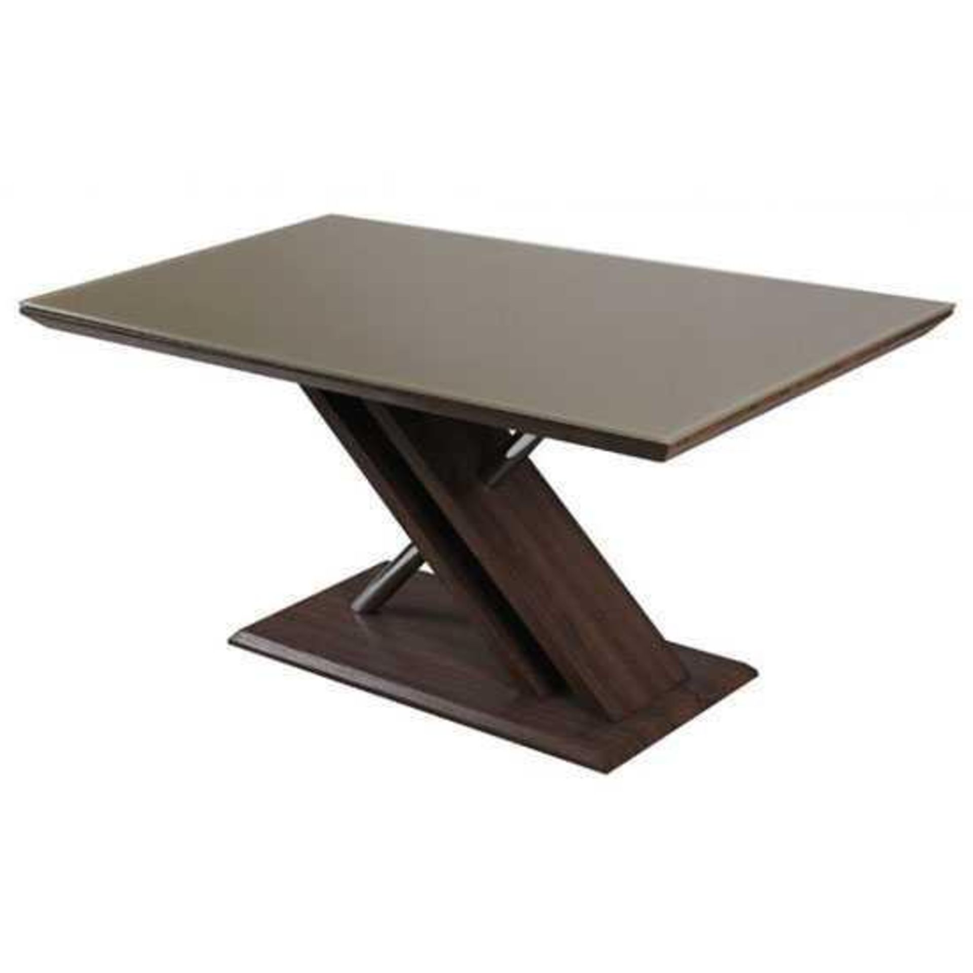 RRP £350. Boxed Cuba Dining Table In Satin / Chrome