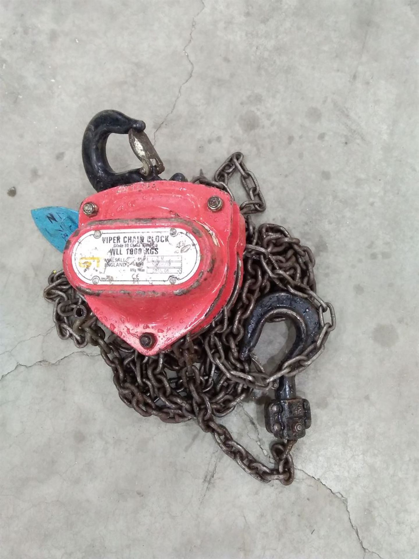 Viper Chain Hoist SF 1Tonne/3M [119093] Serial/Reg Number: L029Z783