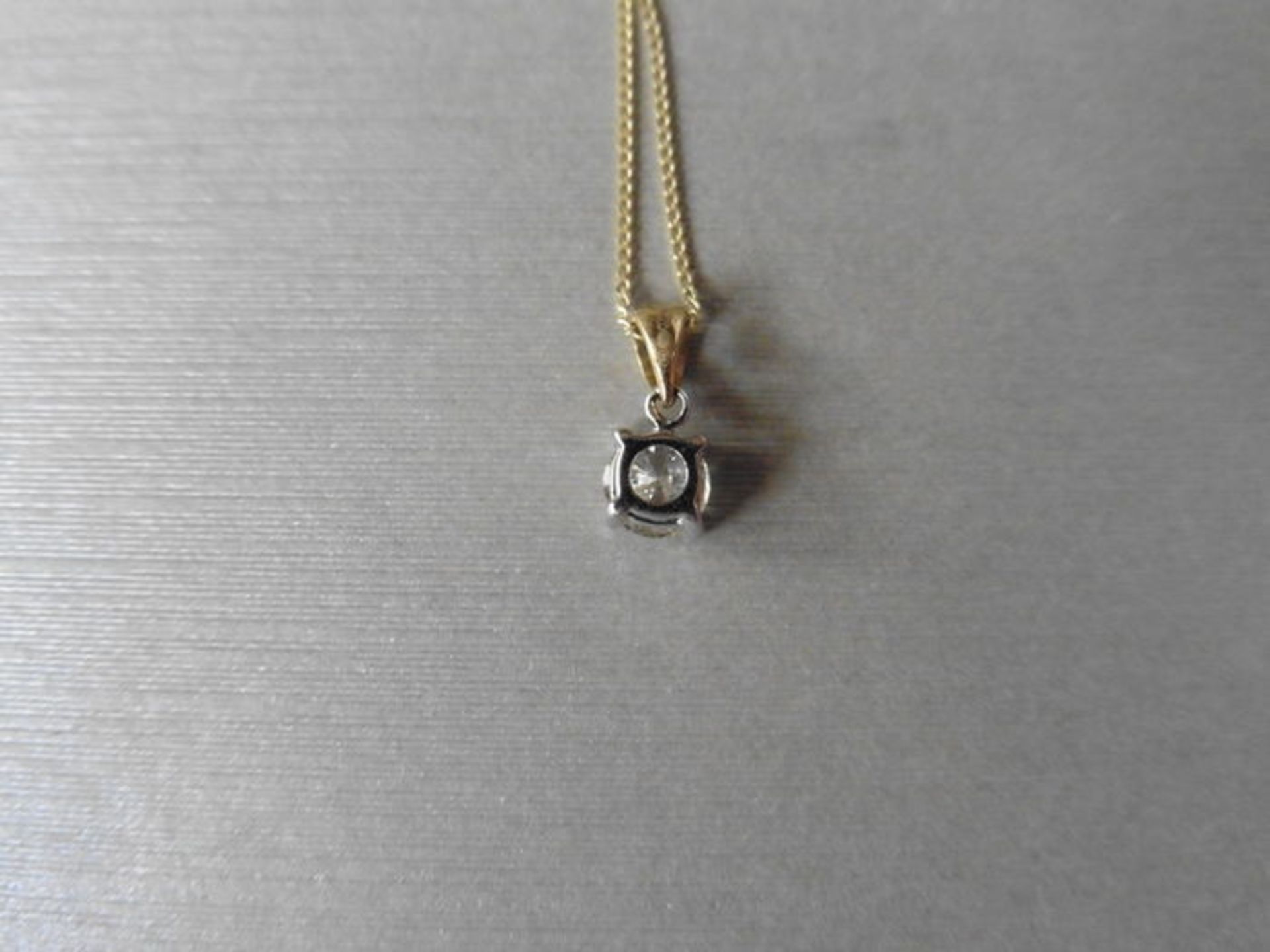 0.30ct diamond solitaire pendant set in 18ct gold. Brilliant cut diamond - Image 2 of 2