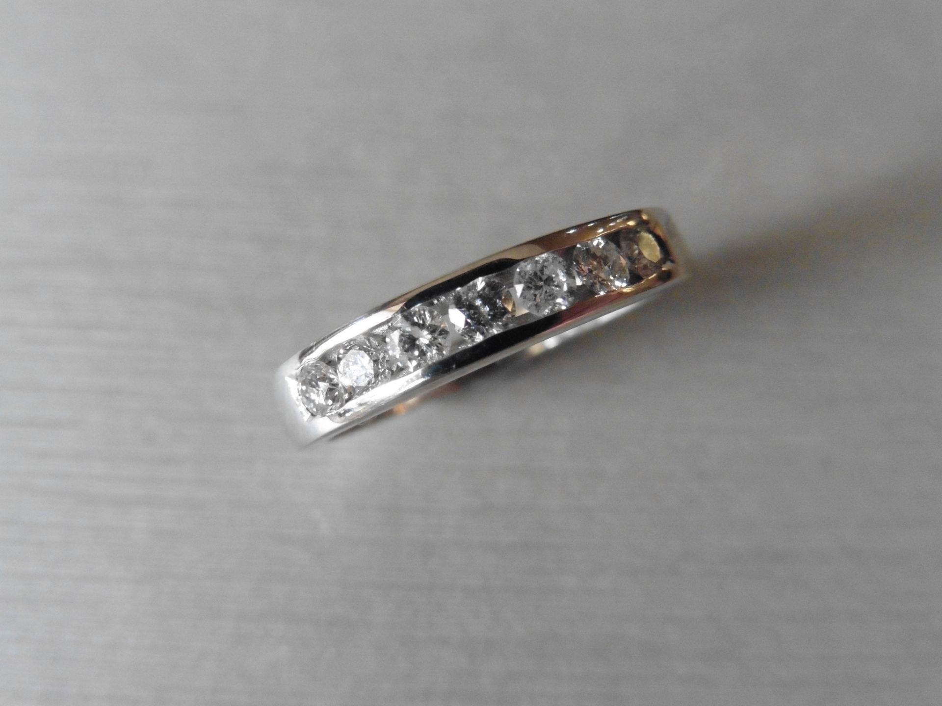 0.35ct white gold diamond eternity style ring set with small brilliant cut diamonds