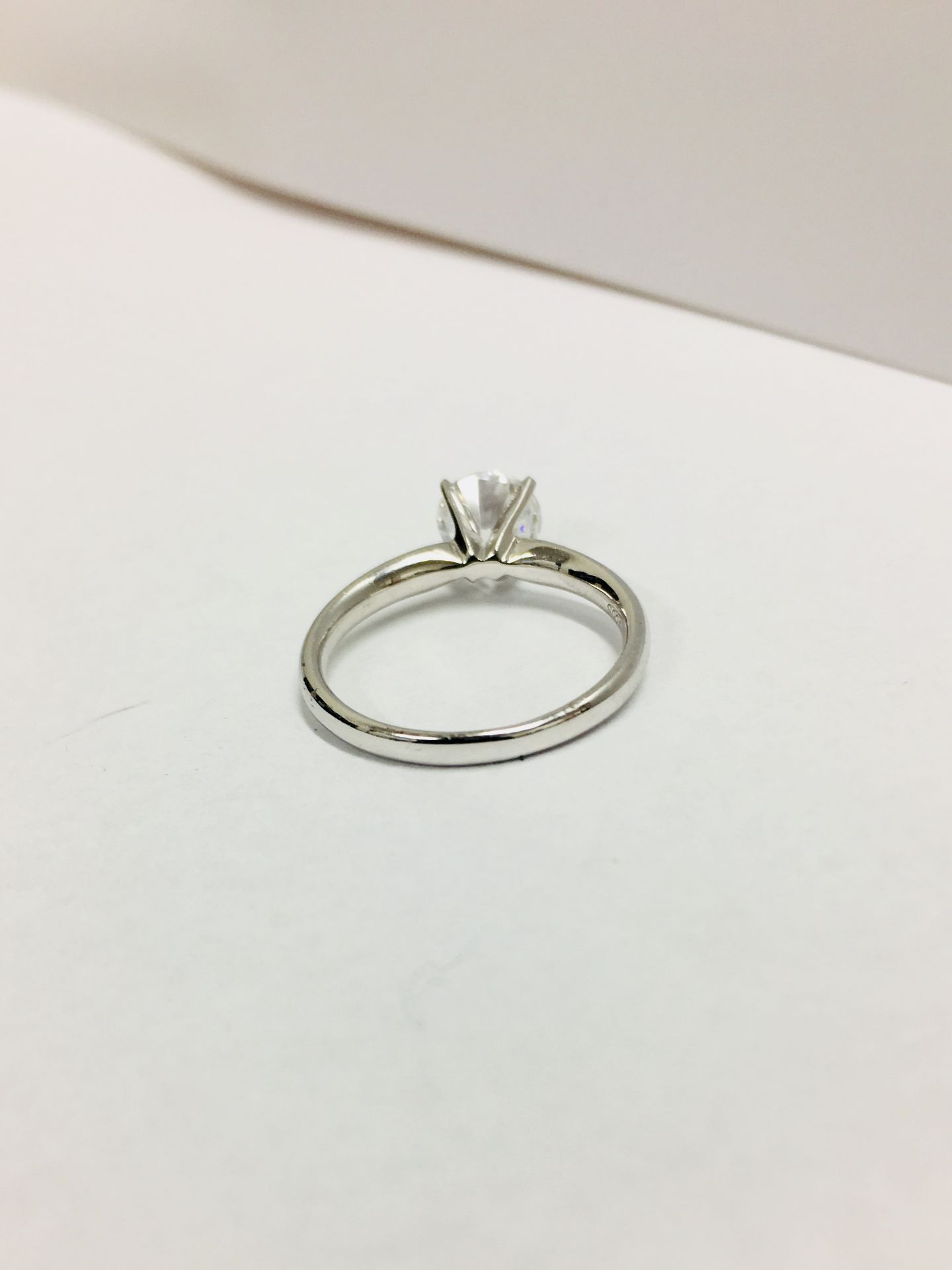 0.33ct diamond solitaire ring set in platinum . Brilliant cut diamond - Image 2 of 4