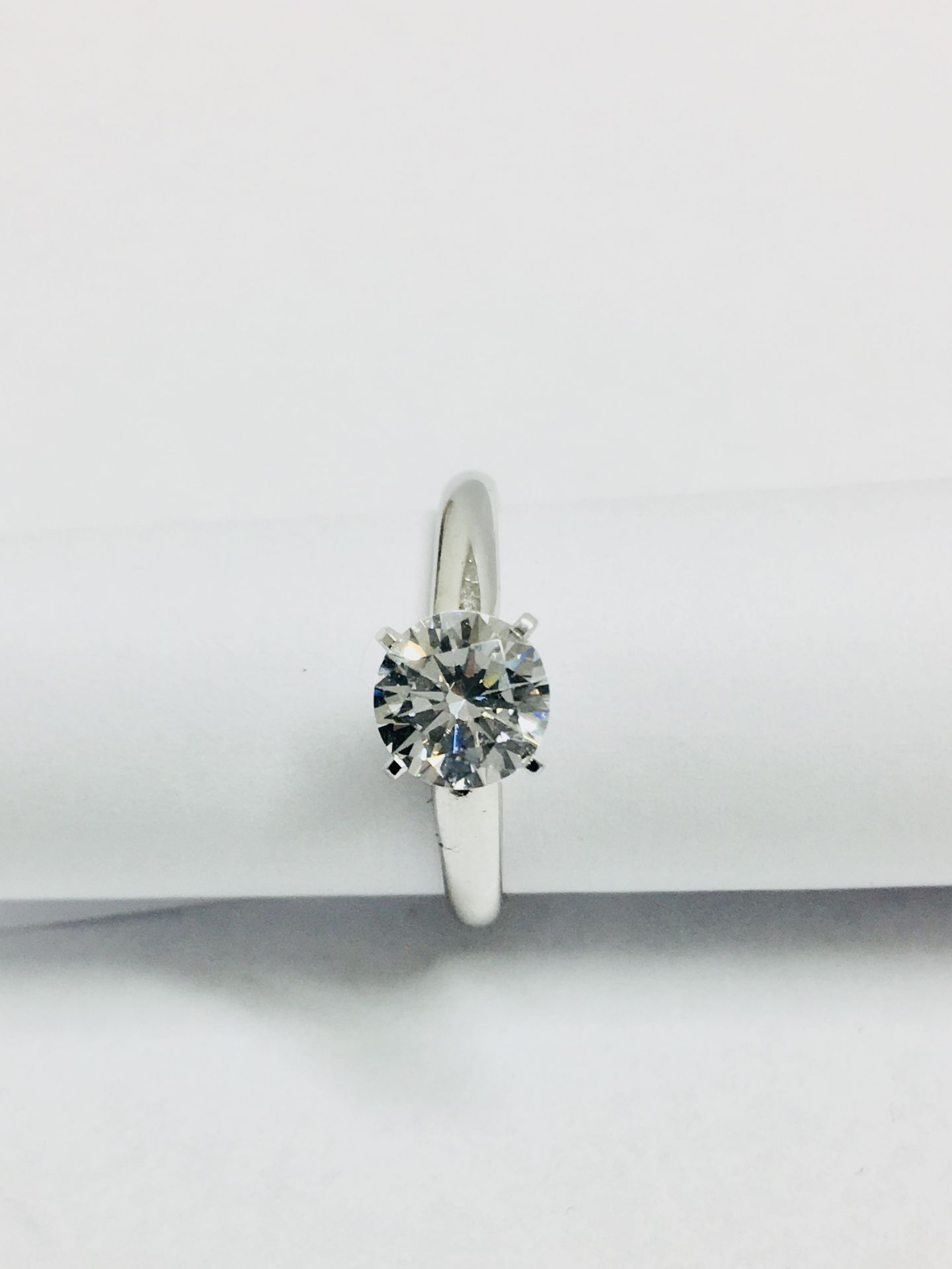 0.33ct diamond solitaire ring set in platinum . Brilliant cut diamond