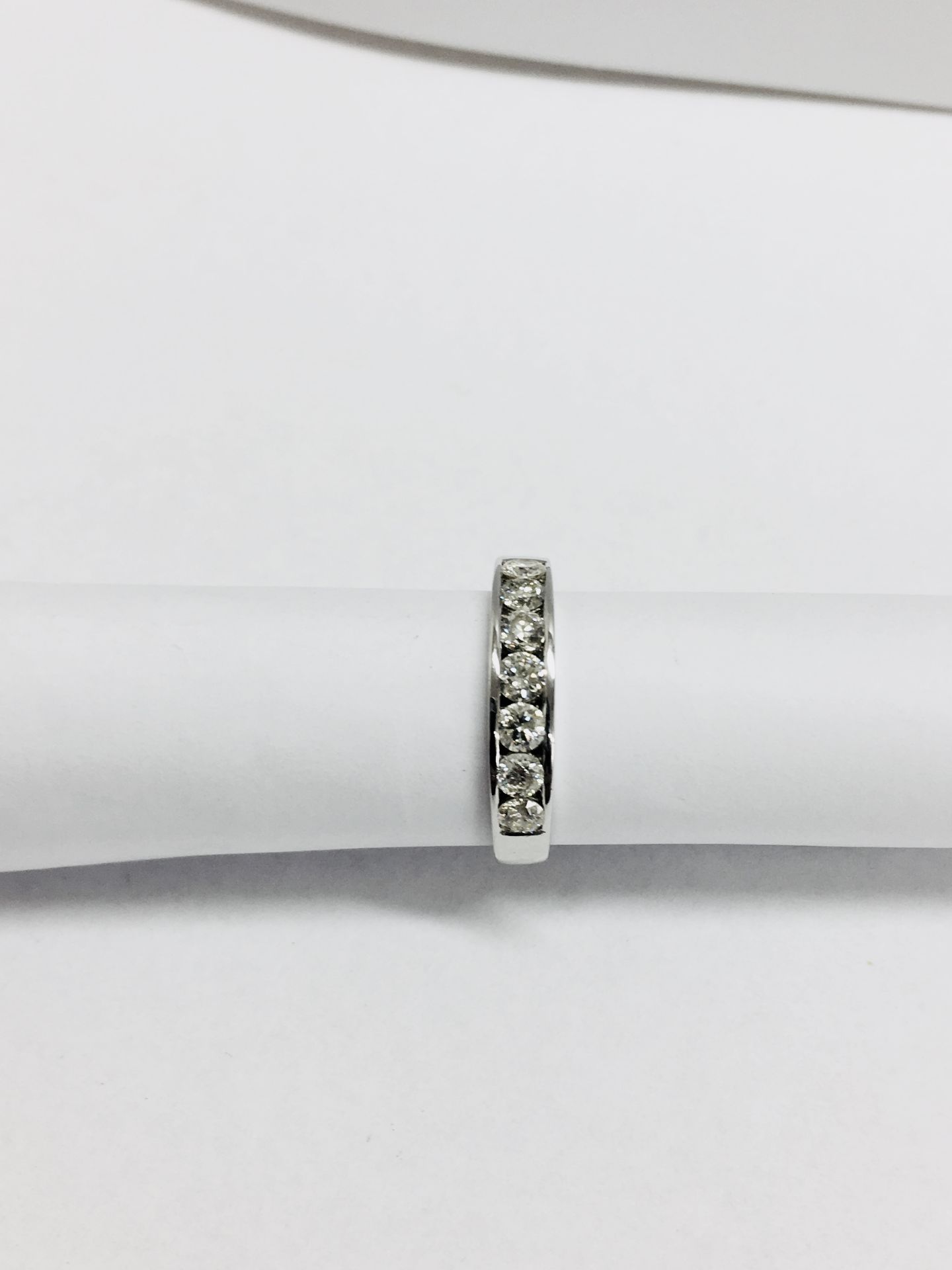 0.70ct diamond eternity style band ring. Set with 7 brilliant cut diamonds - Image 3 of 3