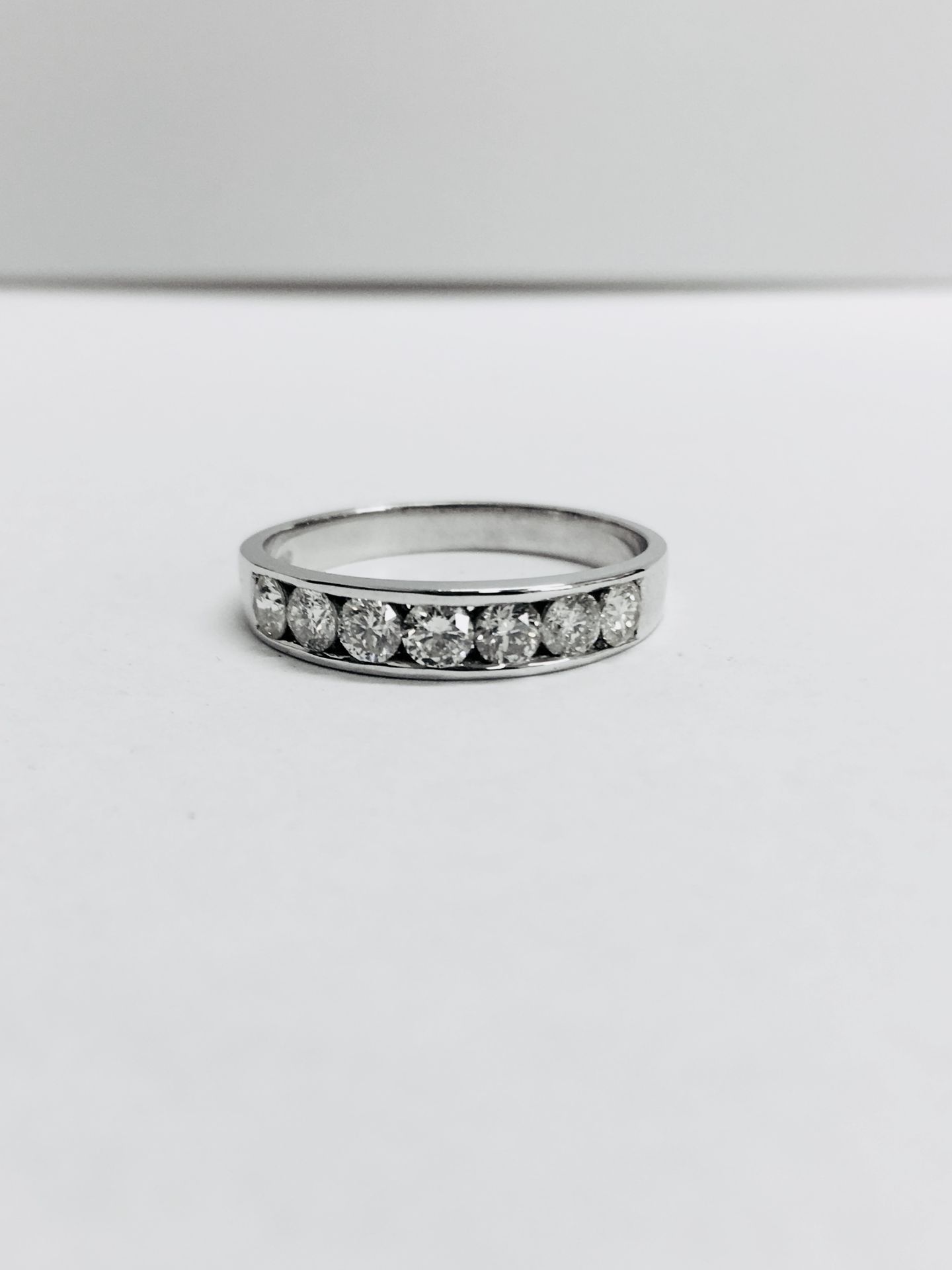 0.70ct diamond eternity style band ring. Set with 7 brilliant cut diamonds - Image 2 of 3