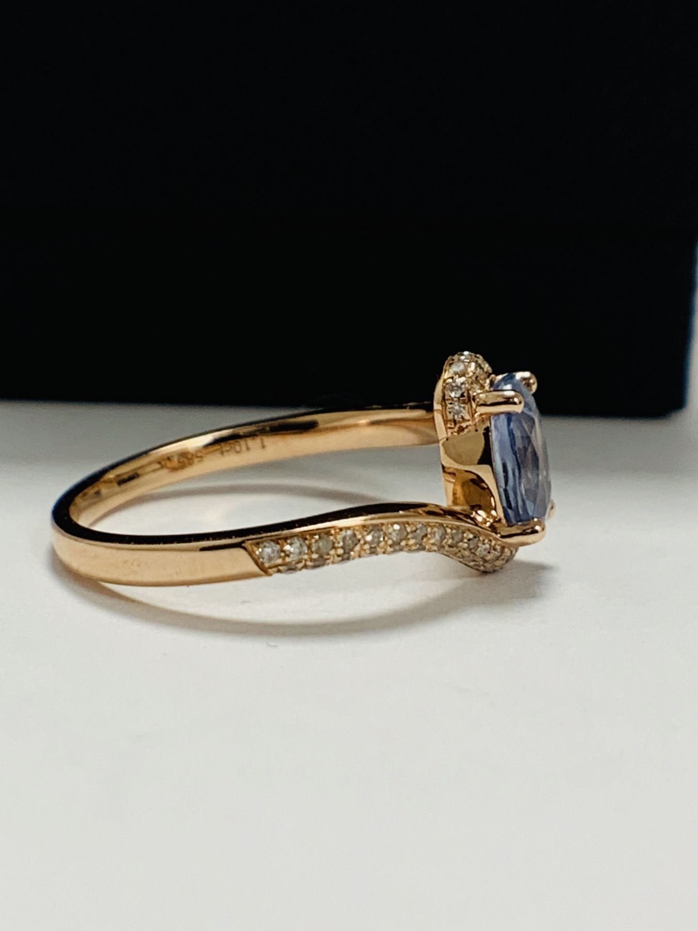 14ct Rose Gold Sapphire and Diamond Ring - Image 8 of 13
