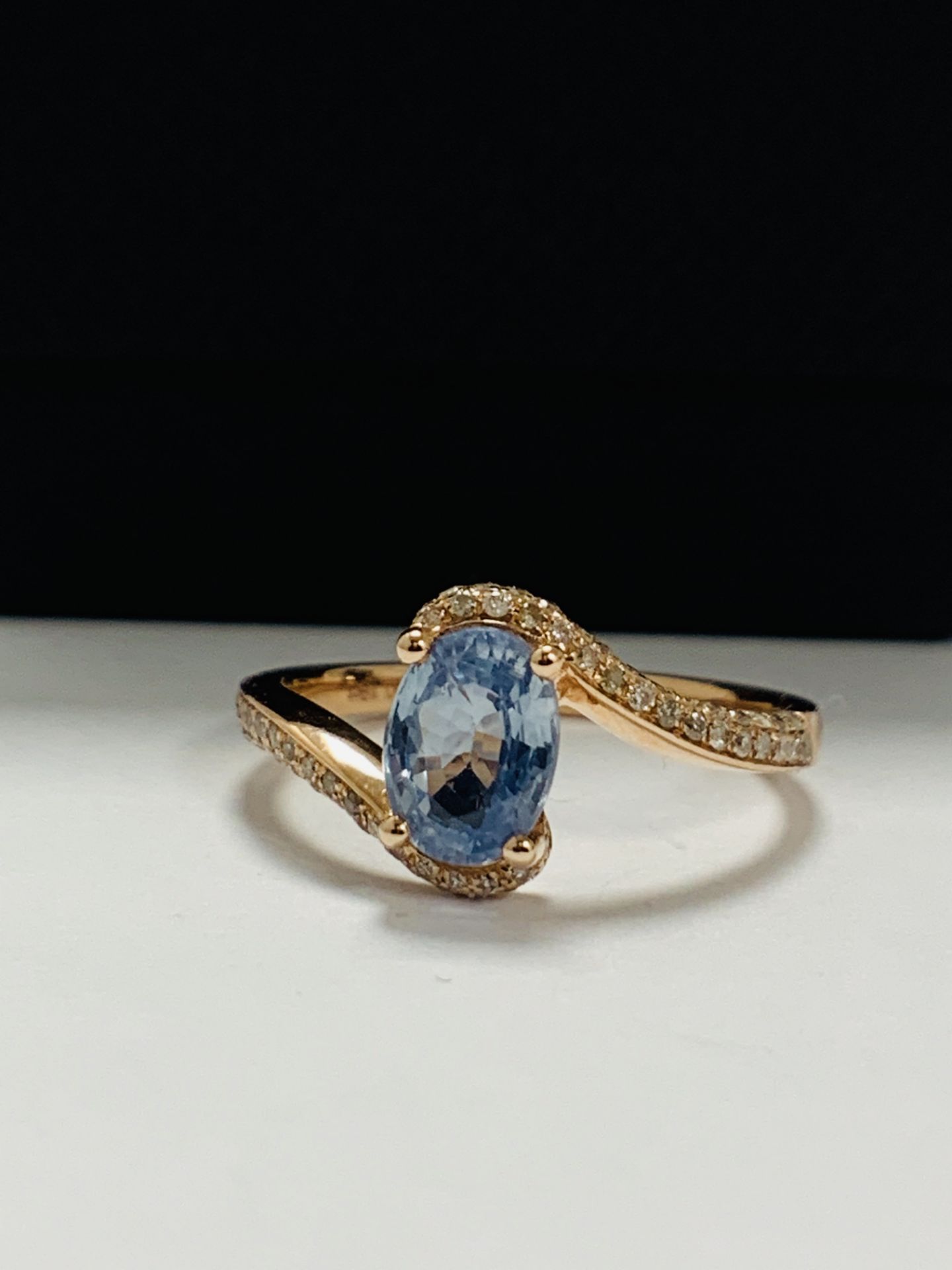 14ct Rose Gold Sapphire and Diamond Ring - Image 10 of 13