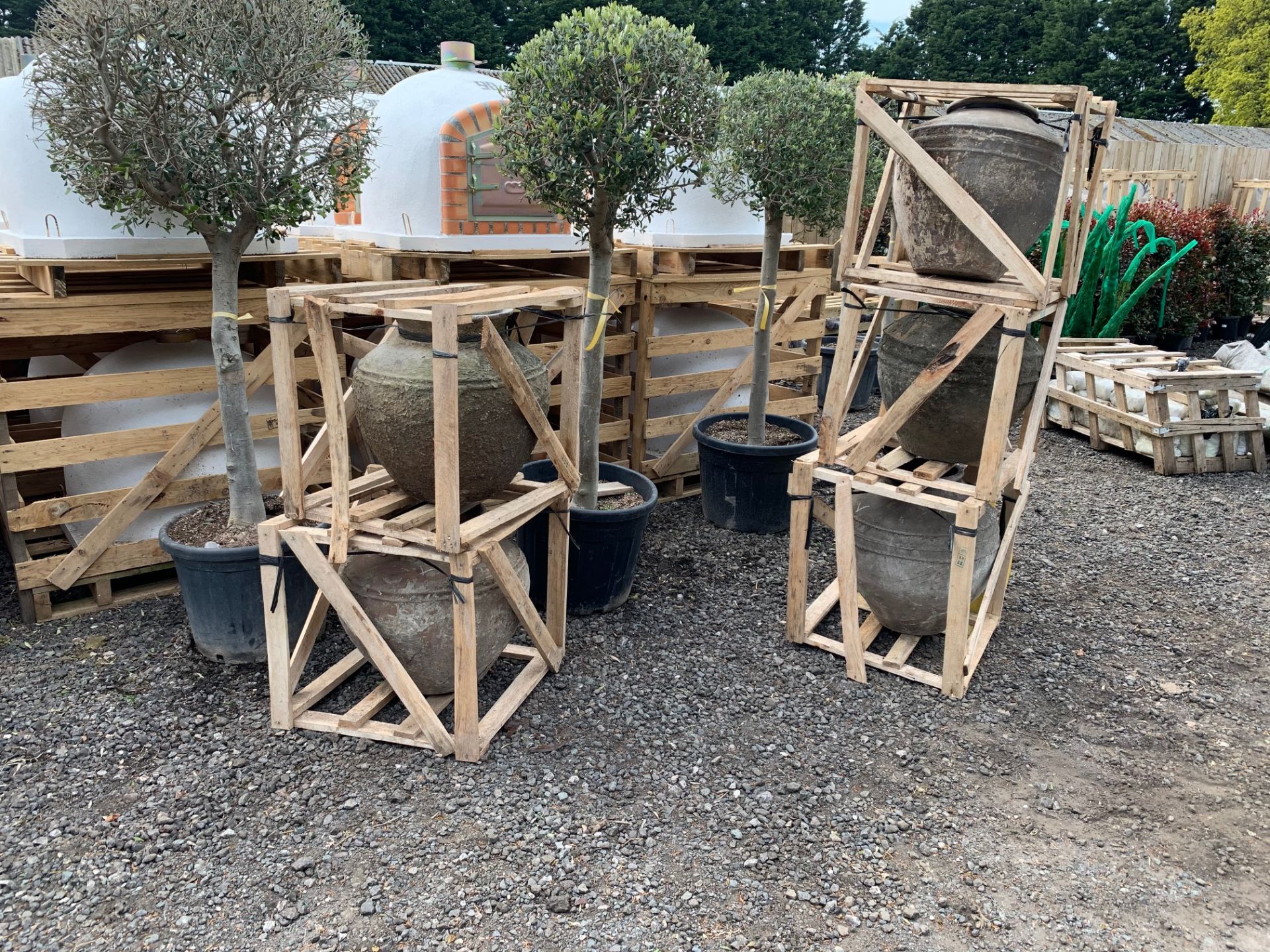 CRATED LARGE ANTIQUE INDONESIAN RANDOM TERRECOTTA POT