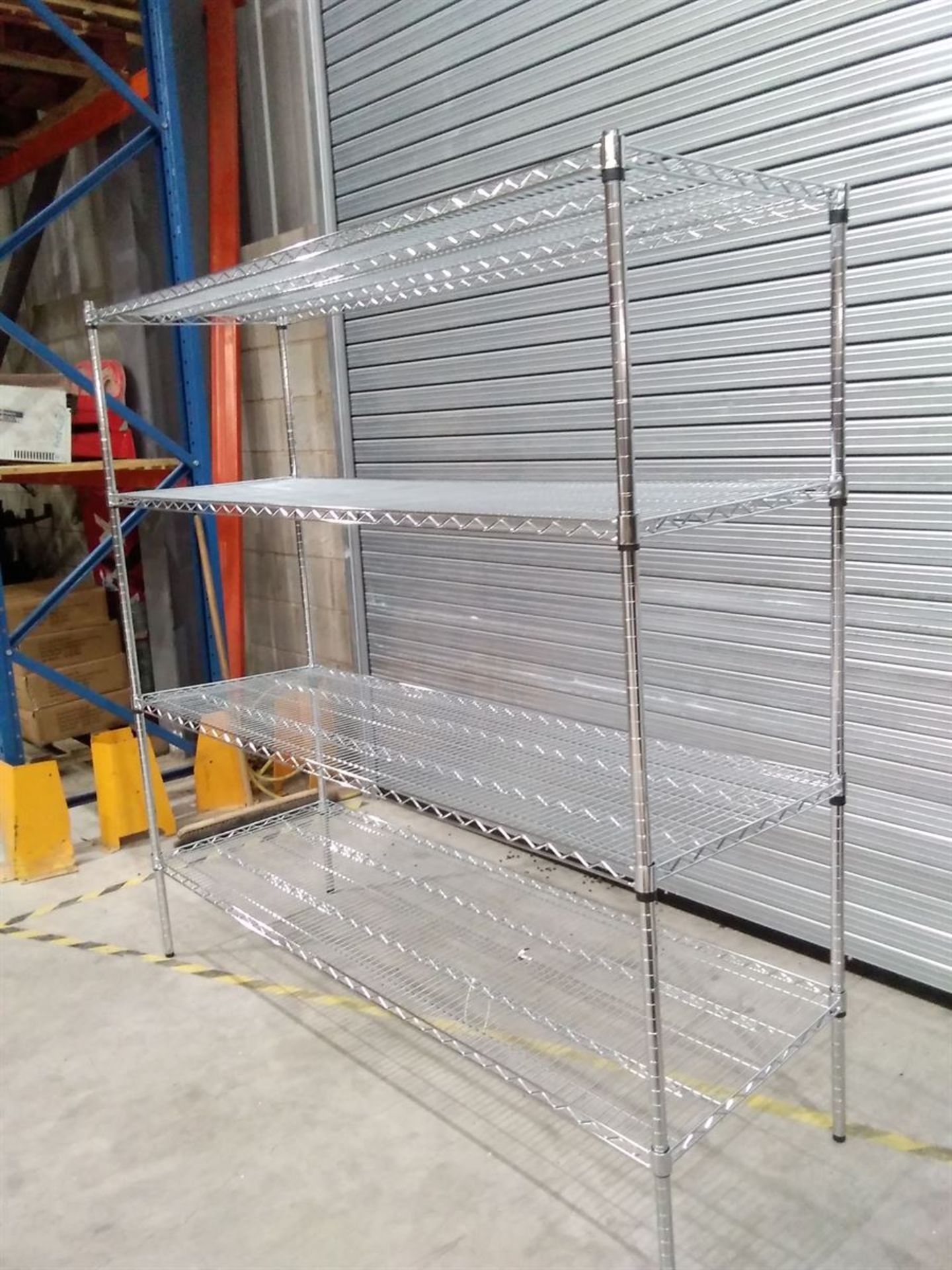 4 Tier Chrome Wire Shelving 1200x600x1800