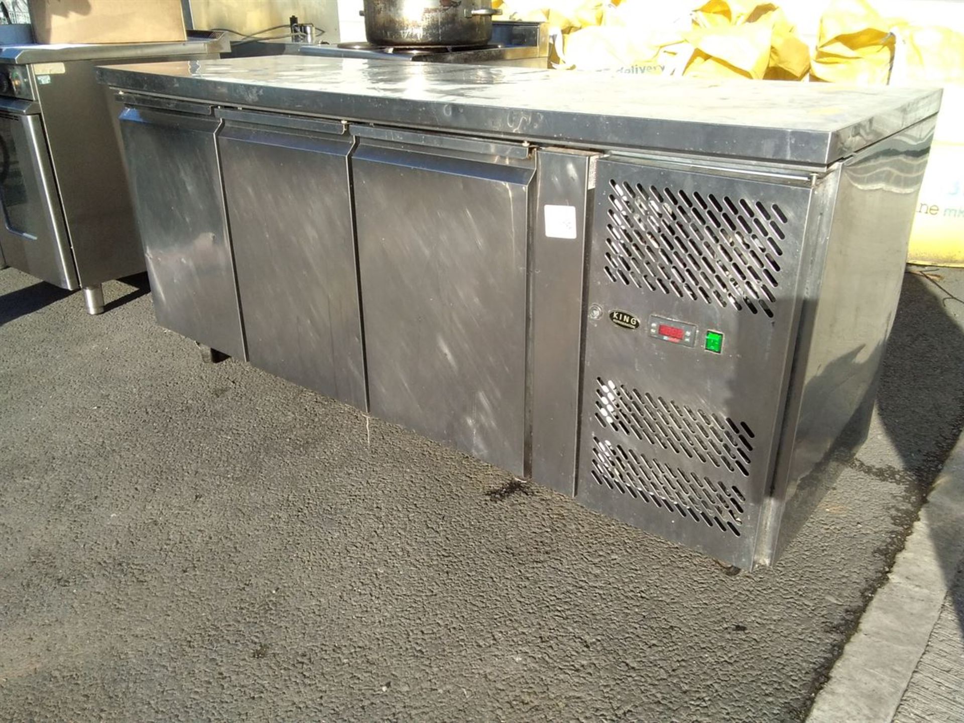 King Refrigeration 3 Door Stainless Steel Refrigerated Counter