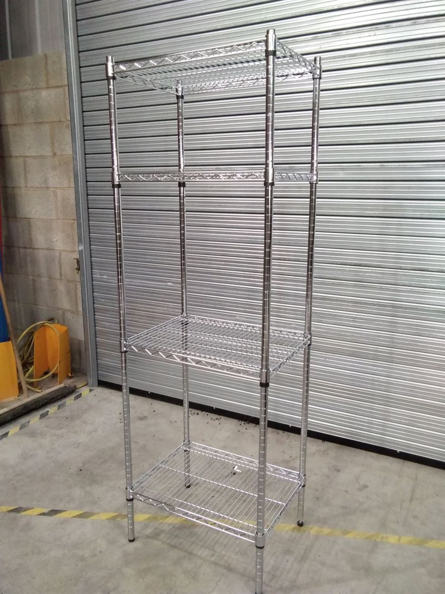 4 Tier Chrome Wire Shelving 600x450x1800