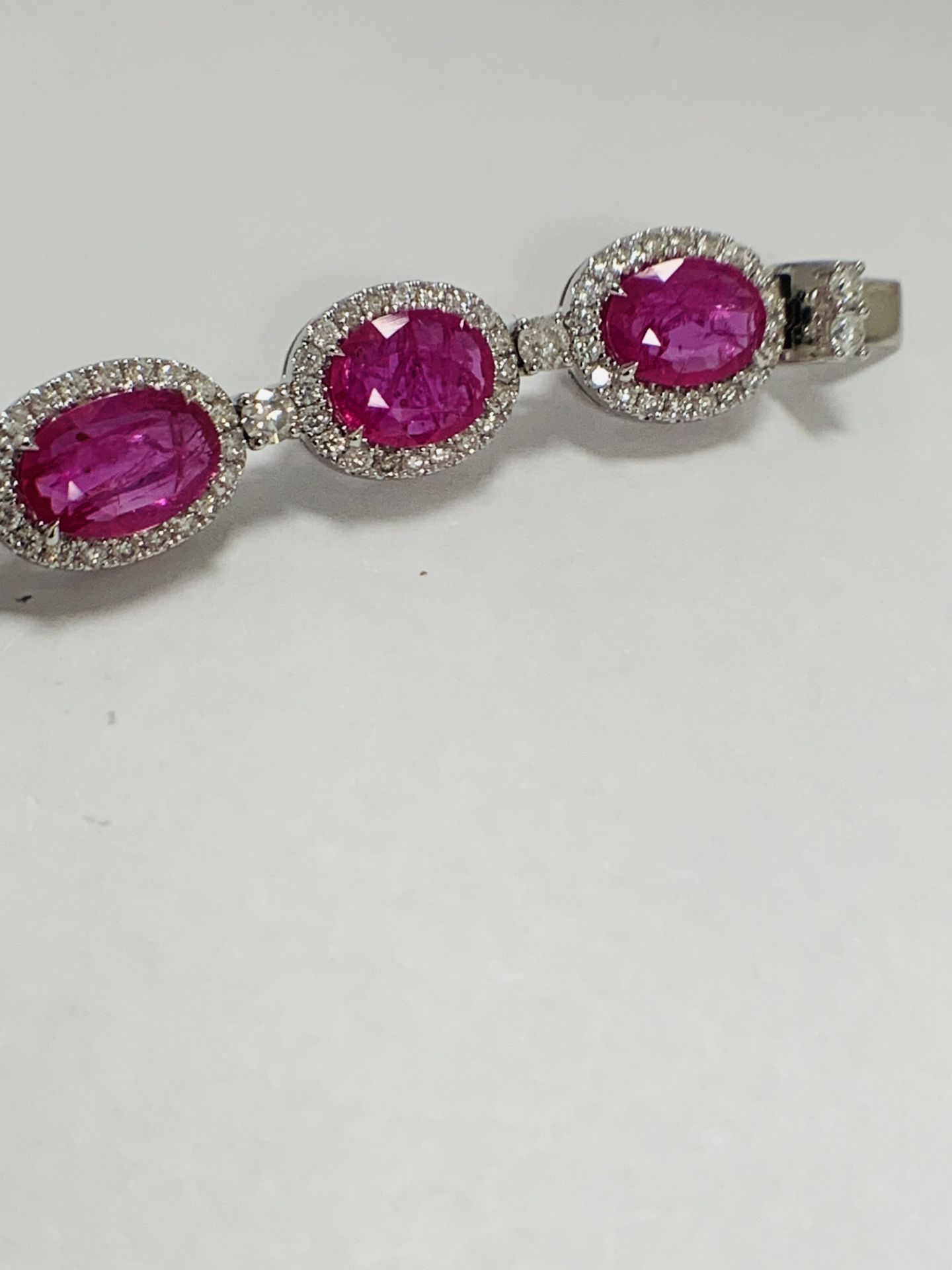 Platinum Ruby and Diamond Bracelet - Image 13 of 24