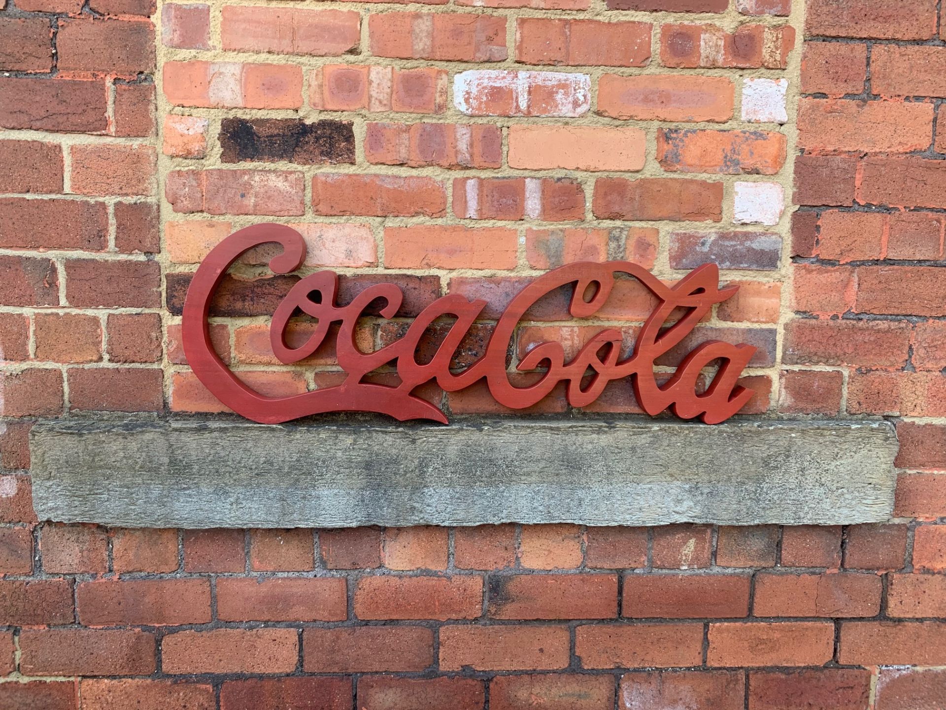 COCA COLA WOODEN DECORATIVE SHOP SIGN