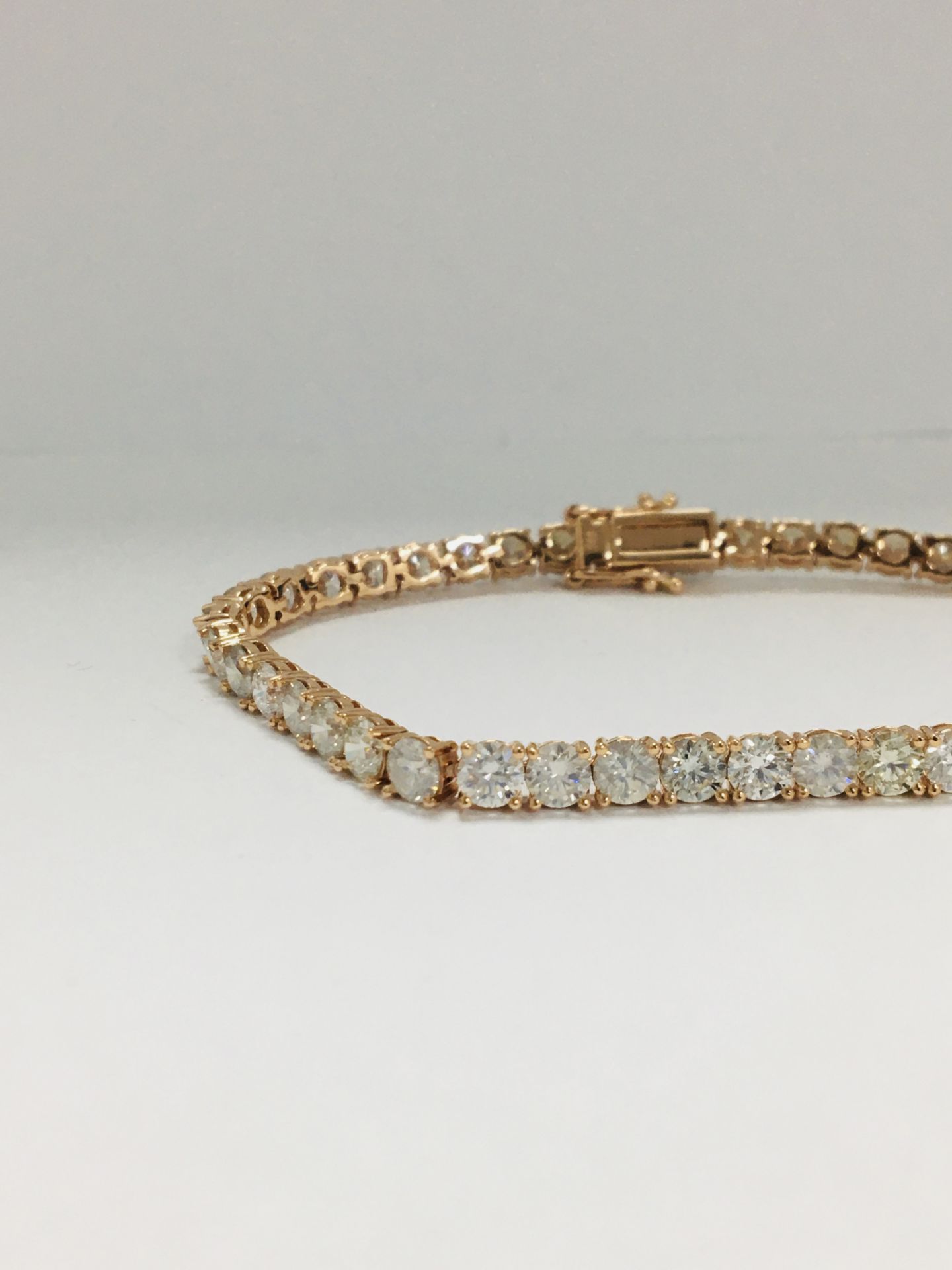 14Ct Rose Gold Diamond Tennis Bracelet