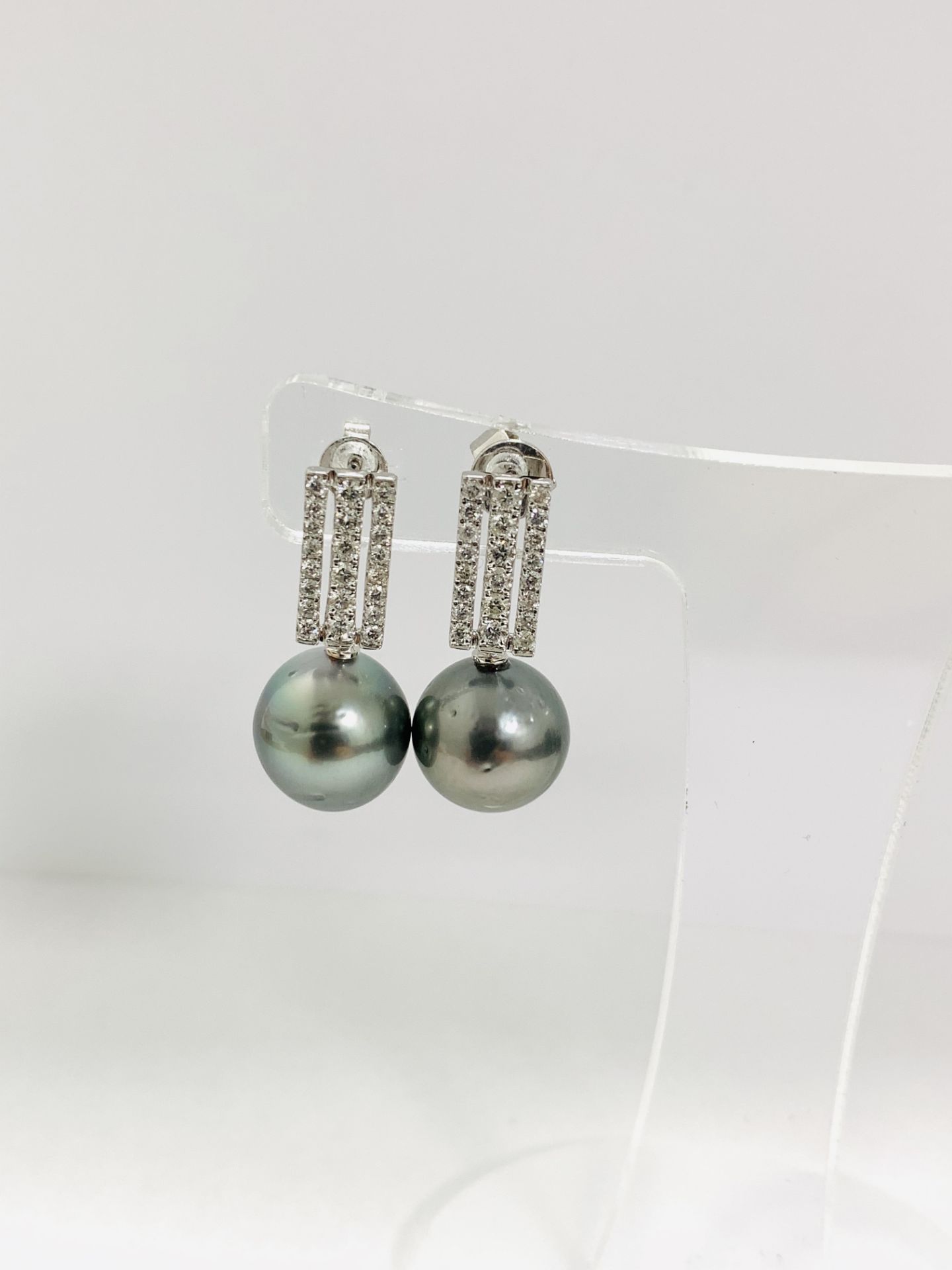 14K White Gold Pair Of Earrings - Image 4 of 8