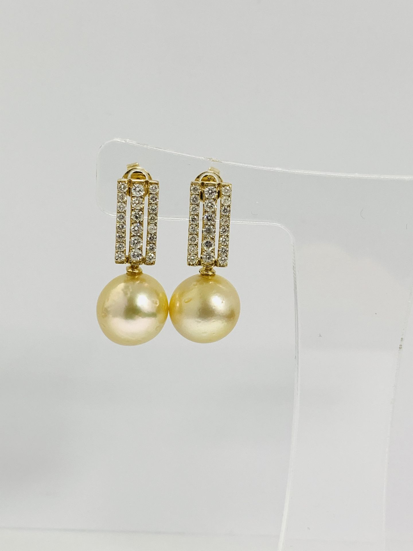 14K Yellow Gold Pair Of Earrings - Image 7 of 12