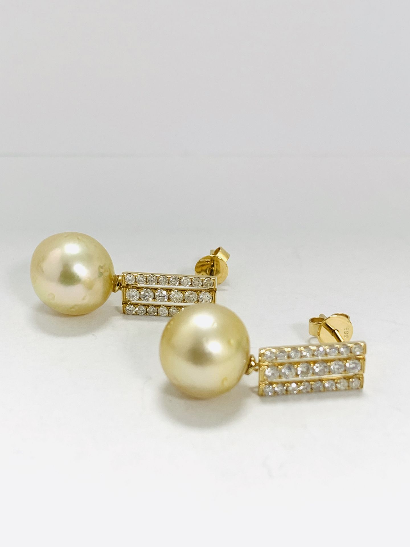 14K Yellow Gold Pair Of Earrings - Image 3 of 12