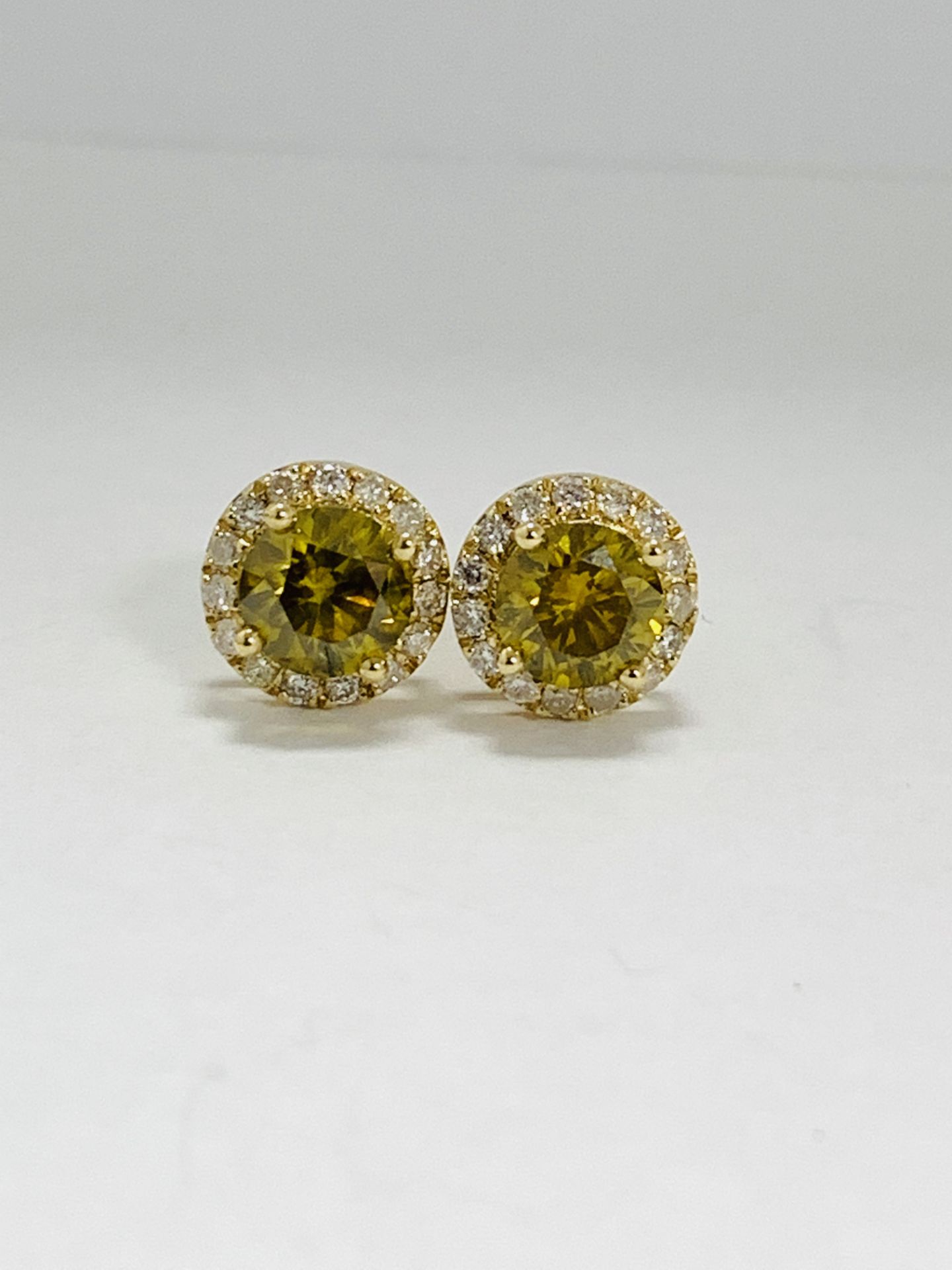 14K Yellow Gold Pair Of Earrings - Image 7 of 12