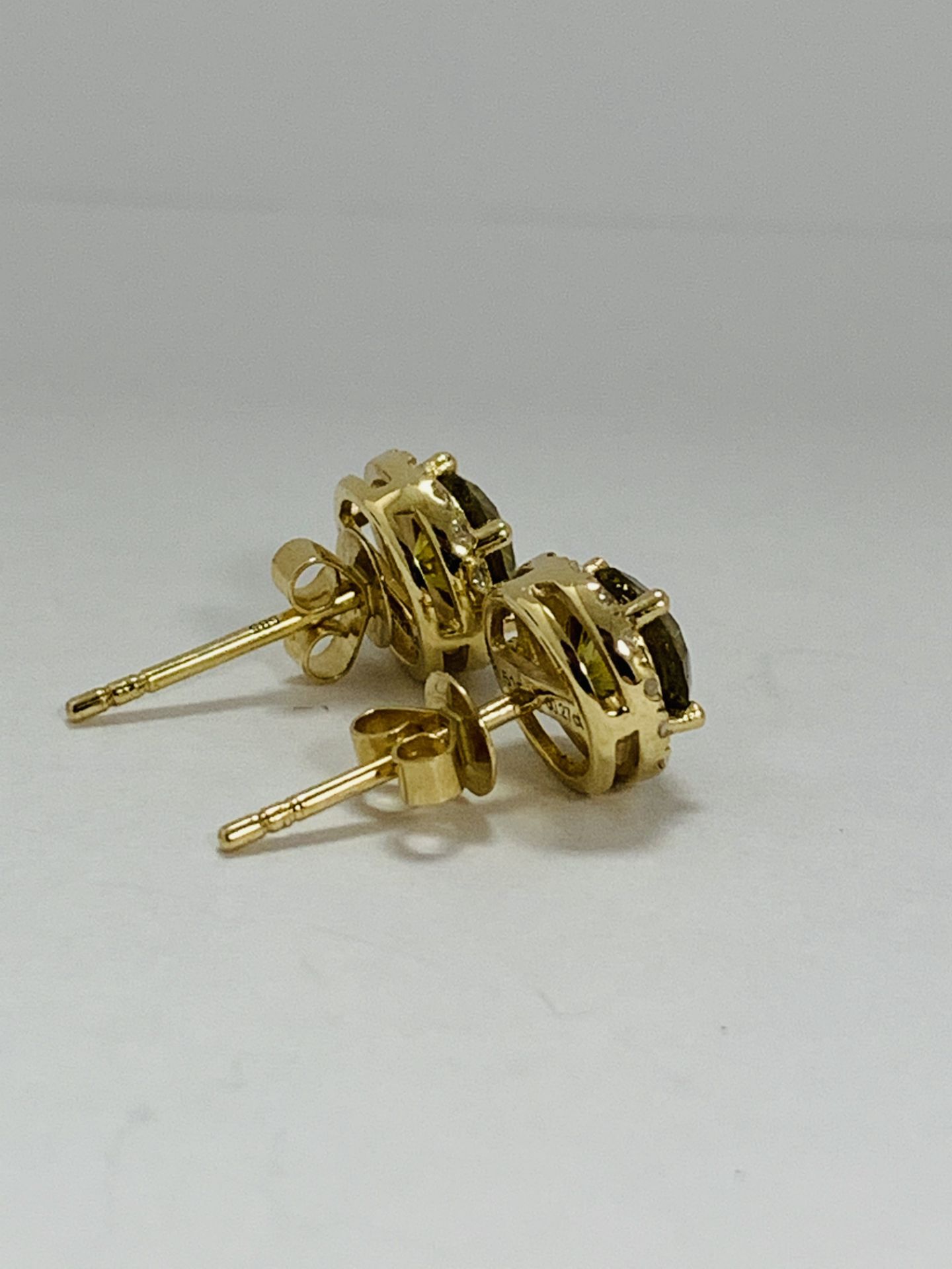 14K Yellow Gold Pair Of Earrings - Image 5 of 12