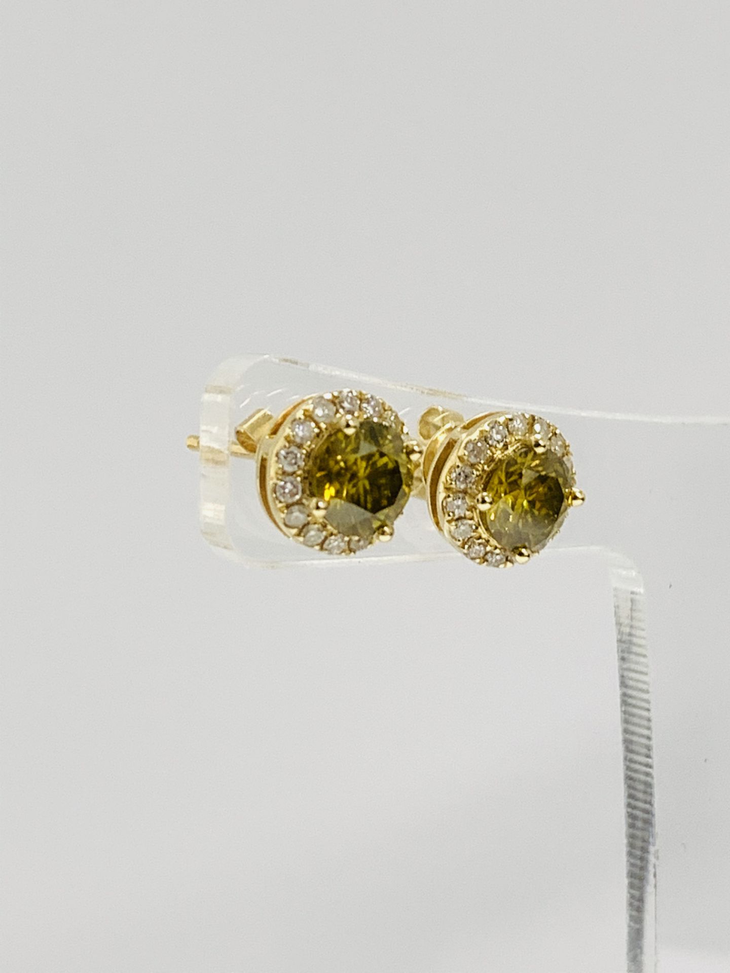 14K Yellow Gold Pair Of Earrings - Image 9 of 12