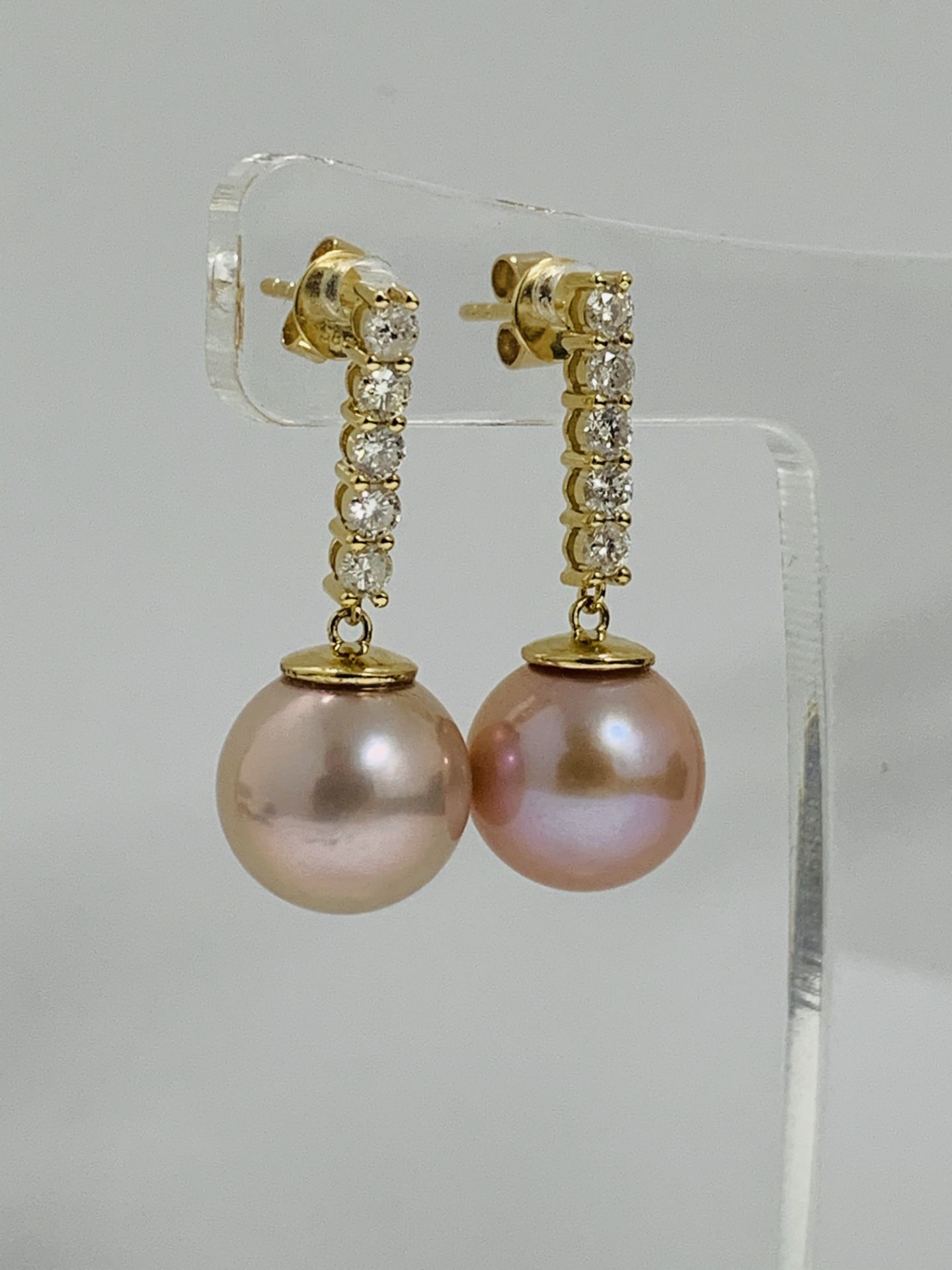 14K Yellow Gold Pair Of Earrings - Image 2 of 8