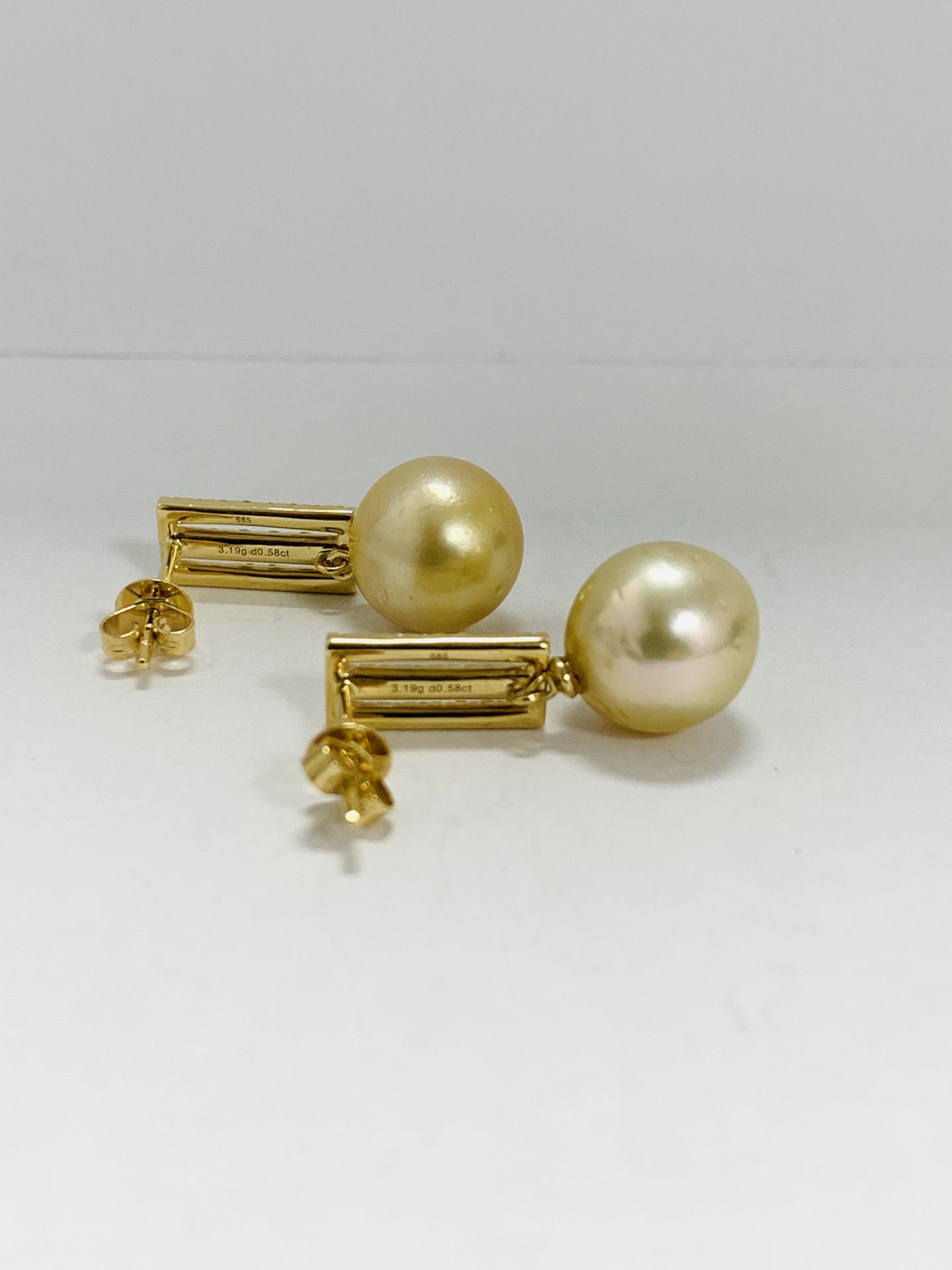 14K Yellow Gold Pair Of Earrings - Image 6 of 12