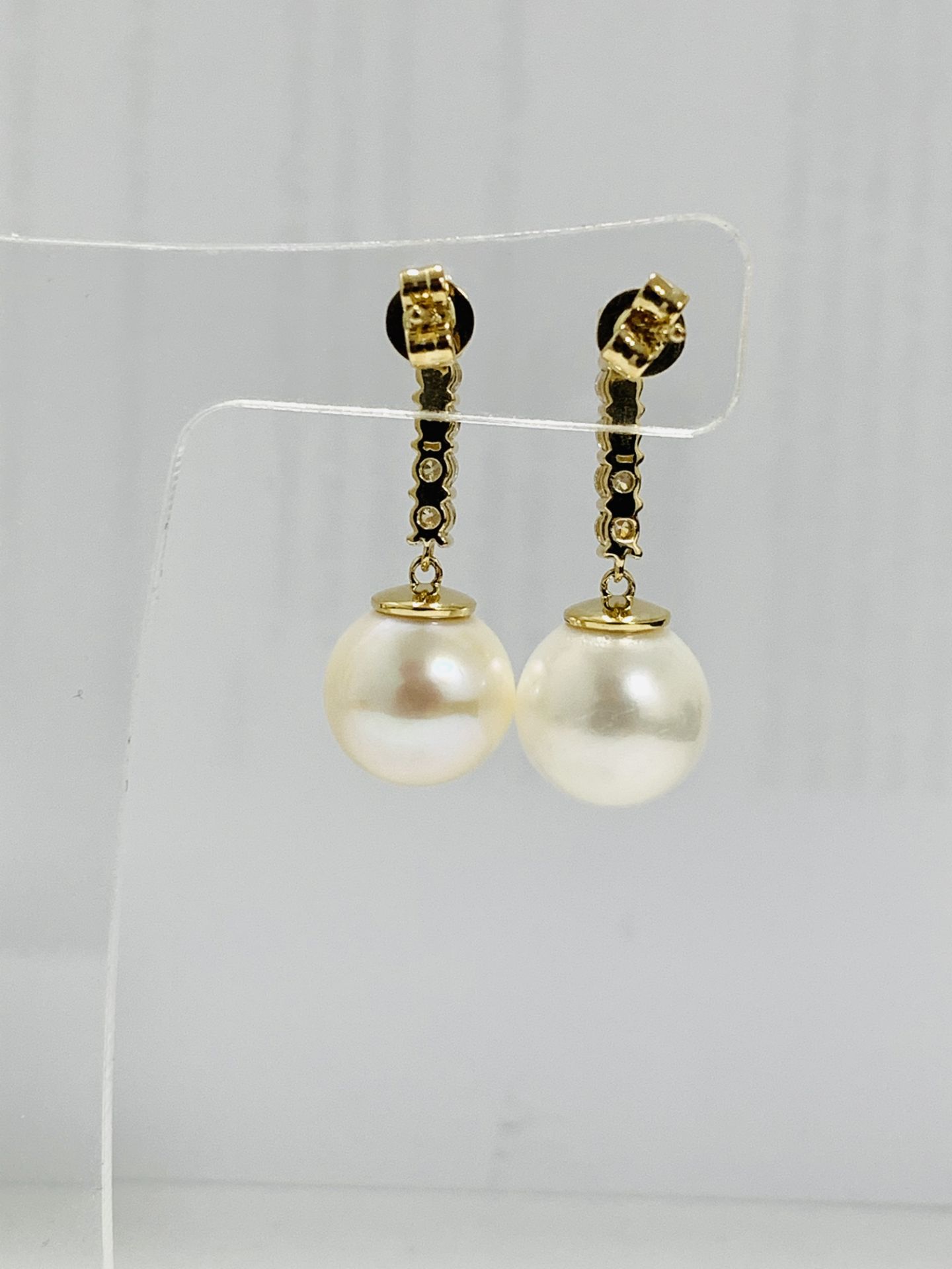 14K Yellow Gold Pair Of Earrings - Image 9 of 11
