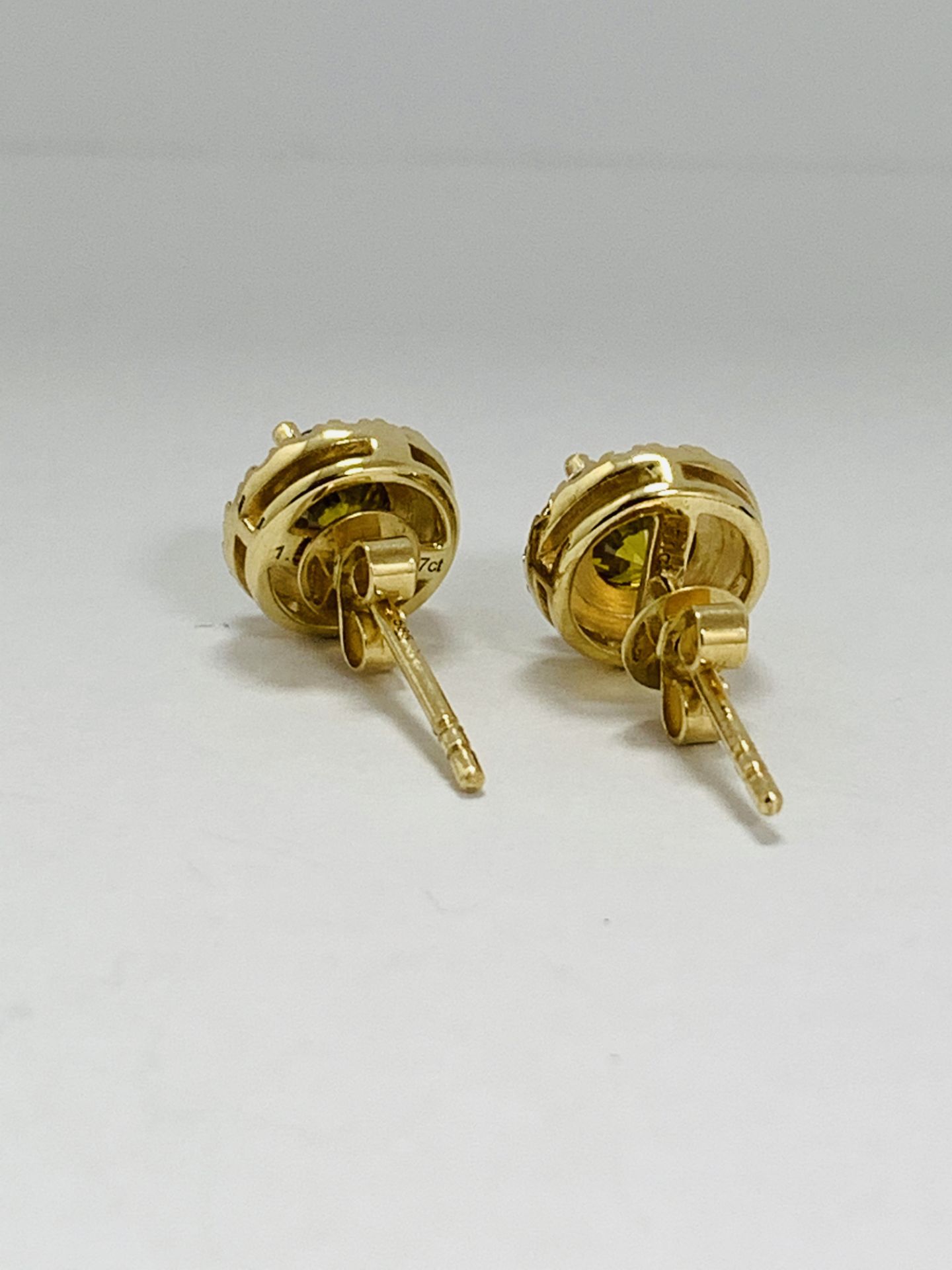 14K Yellow Gold Pair Of Earrings - Image 3 of 12