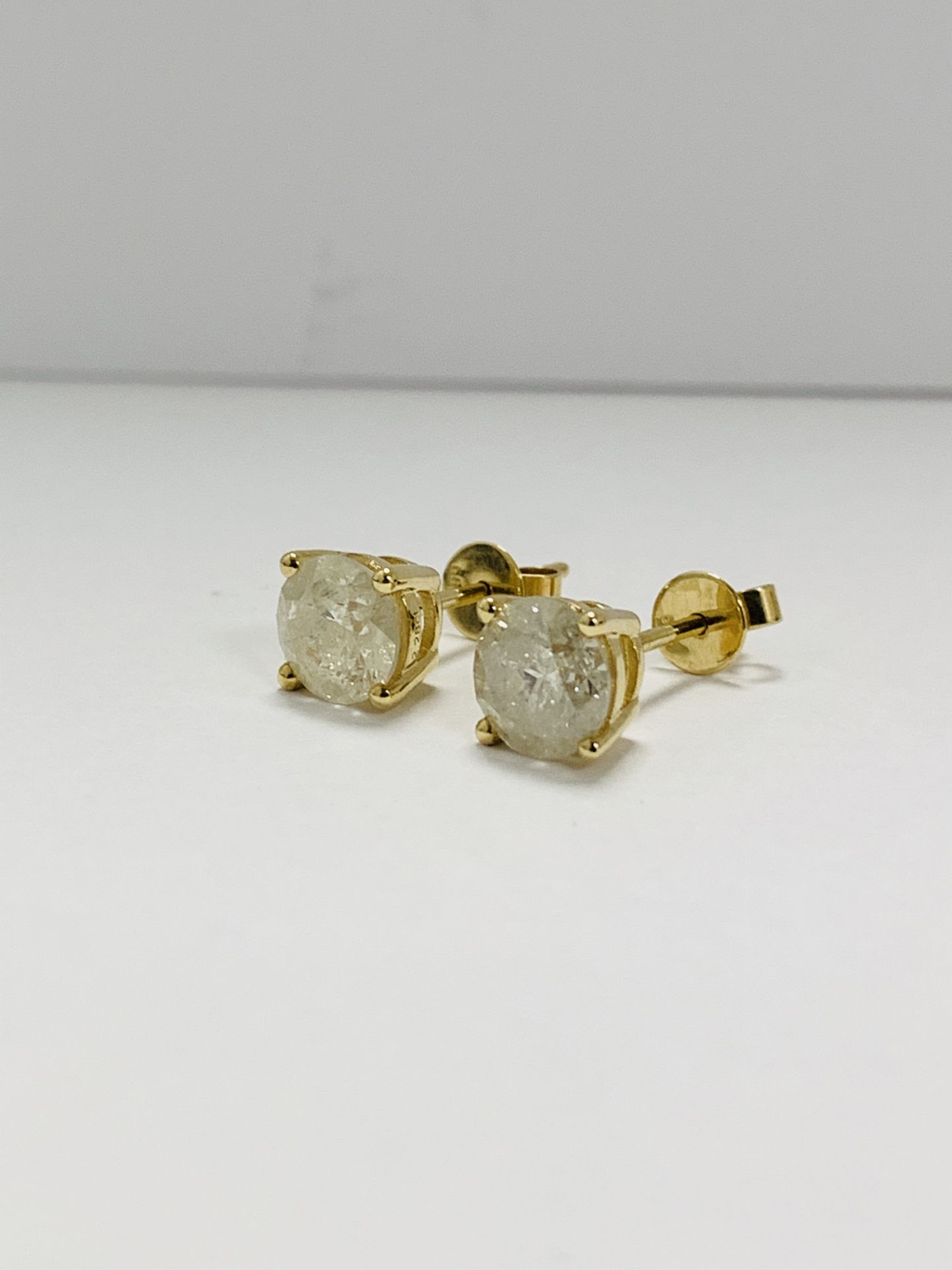 14K Yellow Gold Pair Of Earrings - Image 2 of 6