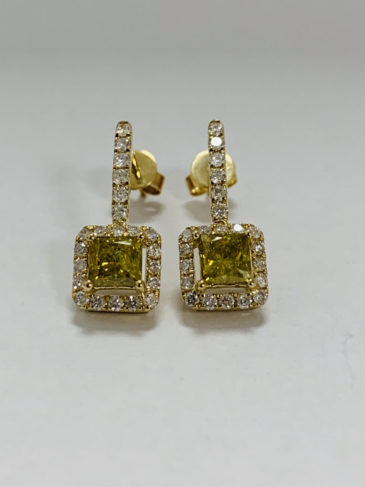 14K Yellow Gold Pair Of Earrings - Image 2 of 11