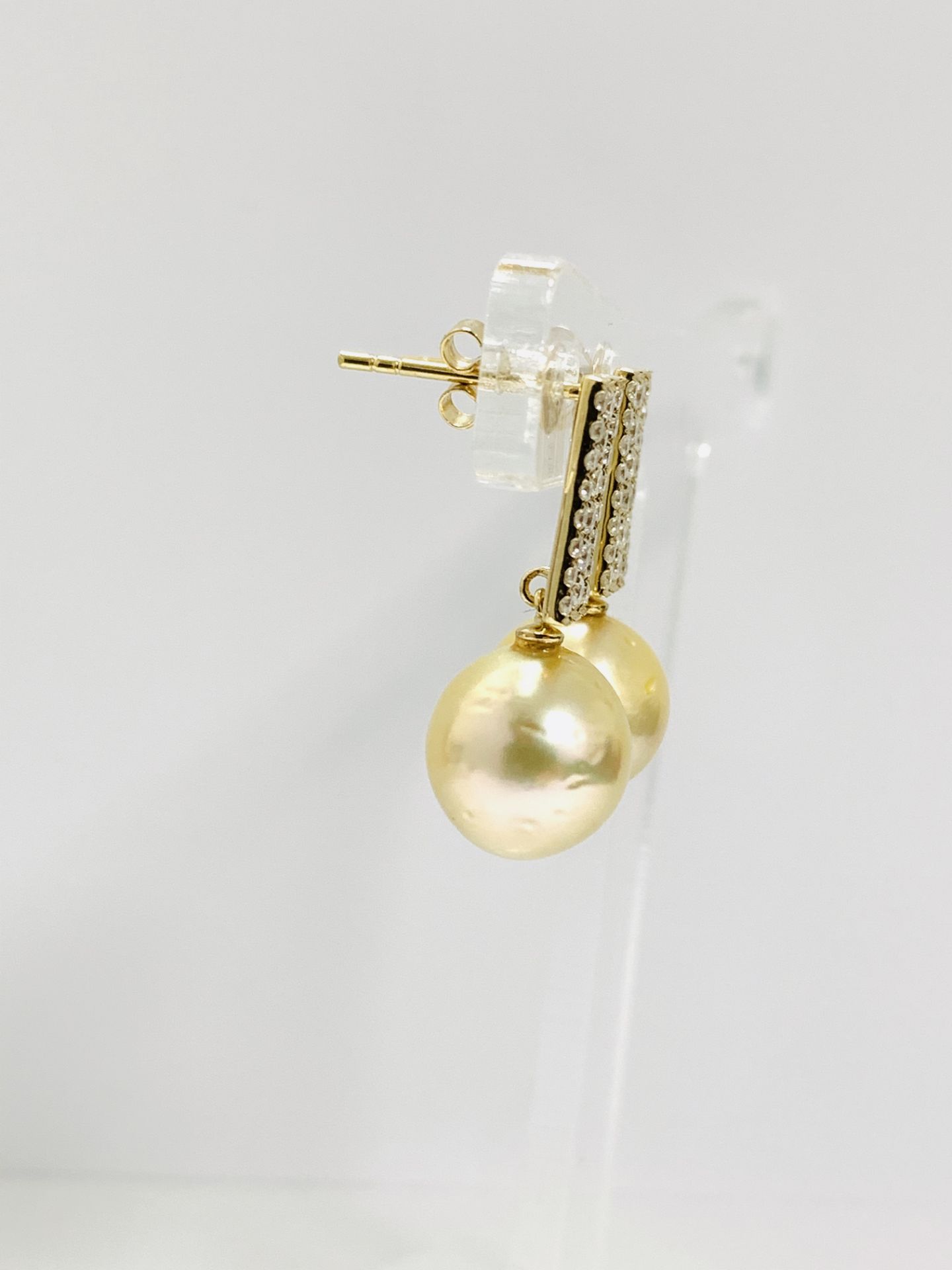 14K Yellow Gold Pair Of Earrings - Image 9 of 12