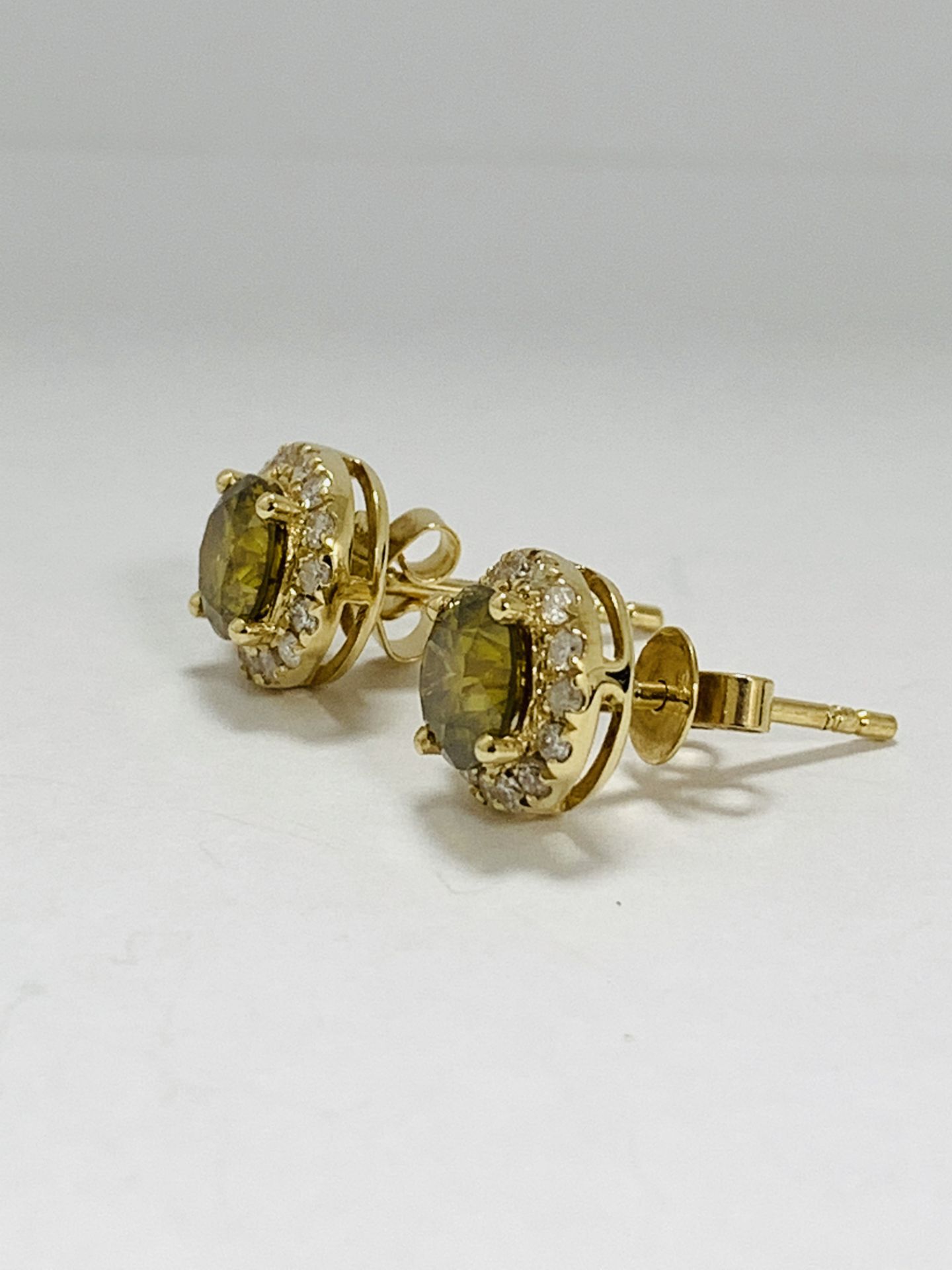 14K Yellow Gold Pair Of Earrings - Image 2 of 12