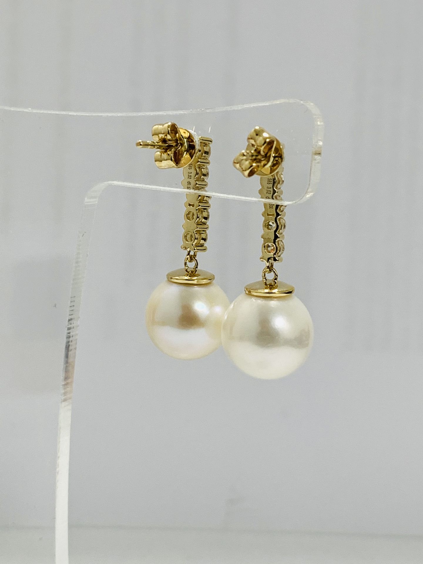 14K Yellow Gold Pair Of Earrings - Image 8 of 11