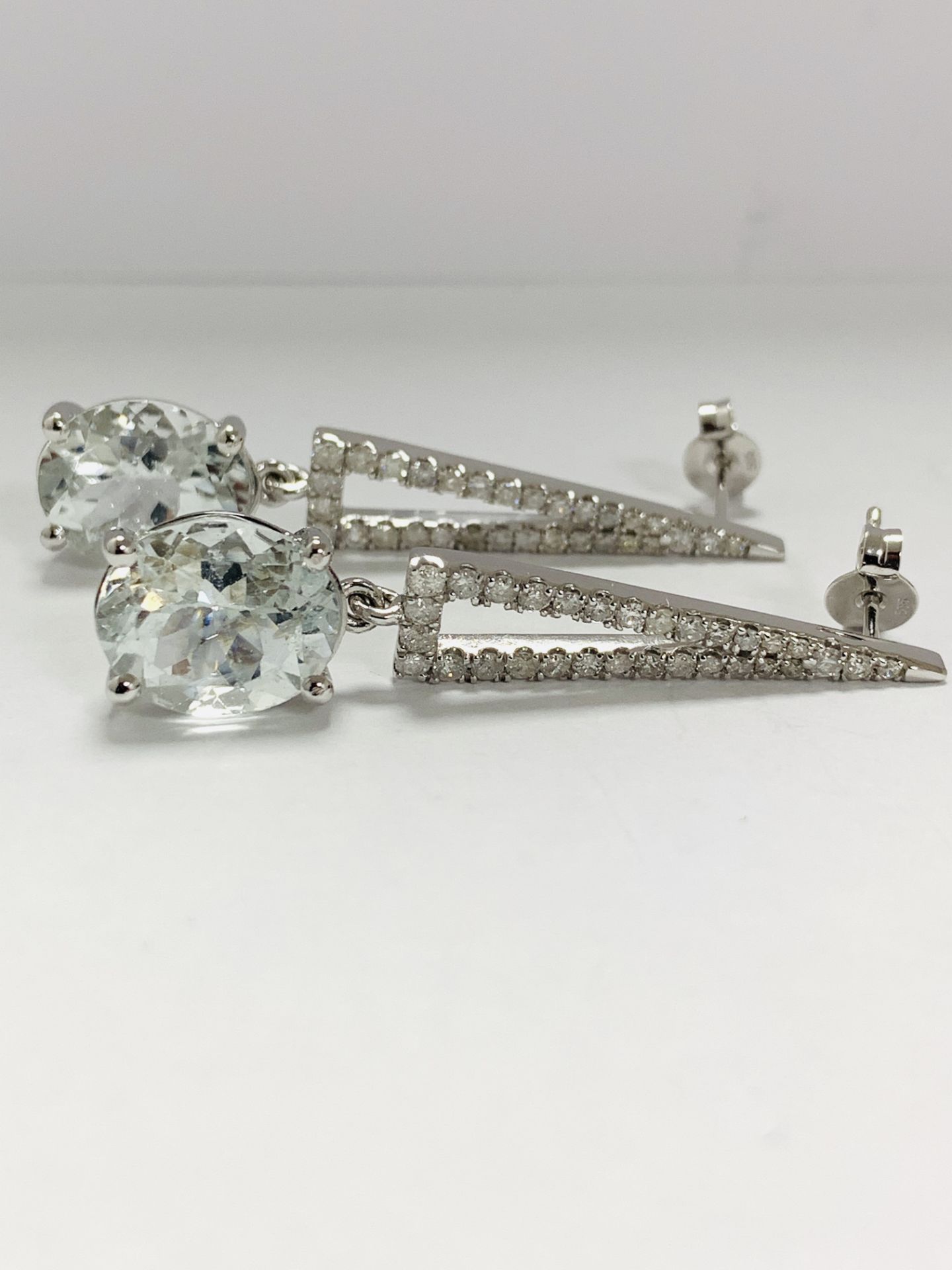 14K White Gold Pair Of Earrings