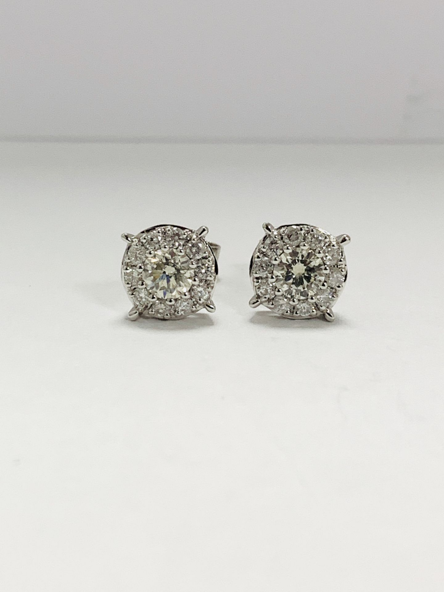 950 Platinum Pair Of Earrings